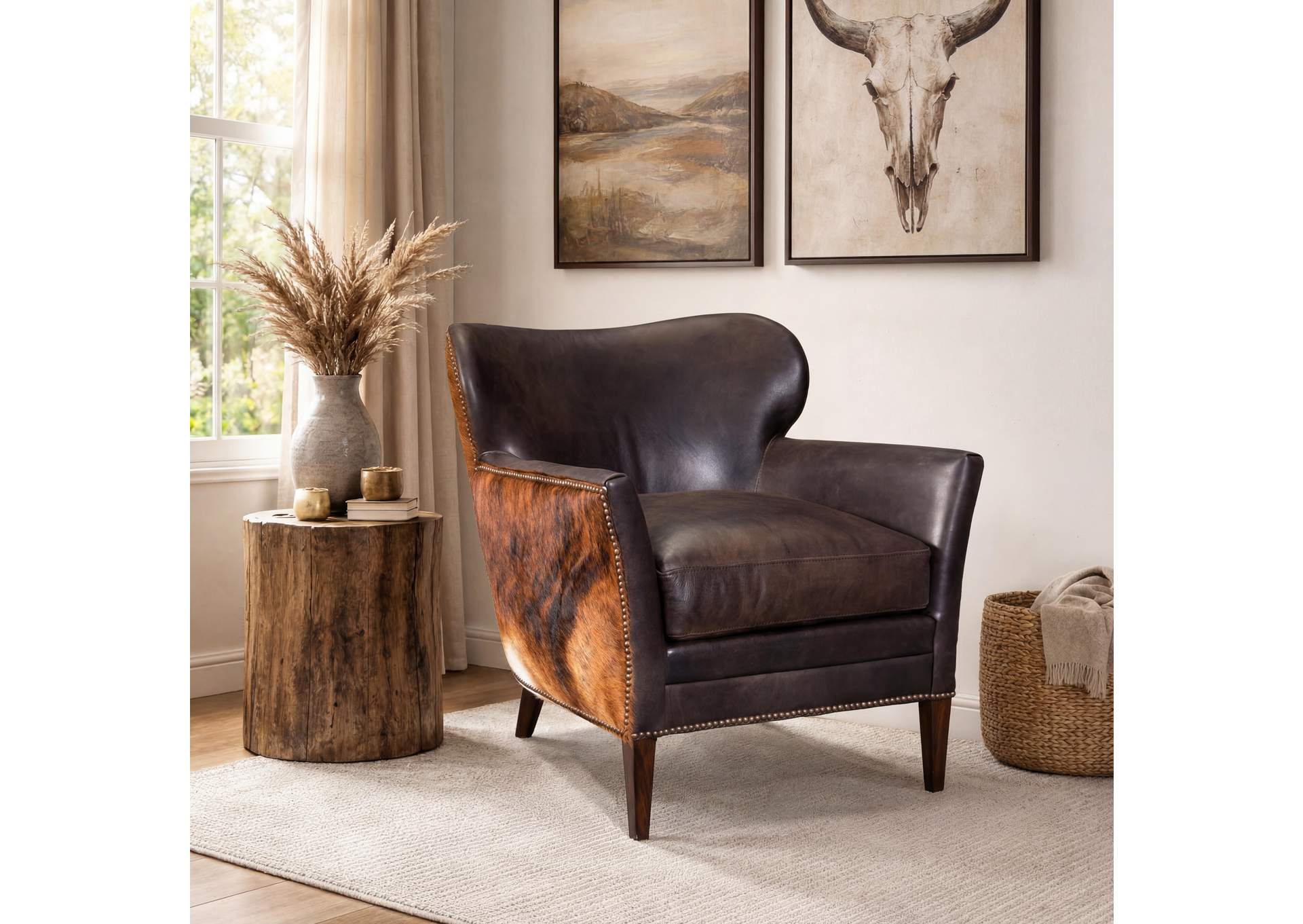 Kato Leather Club Chair With Dark Hoh image 5