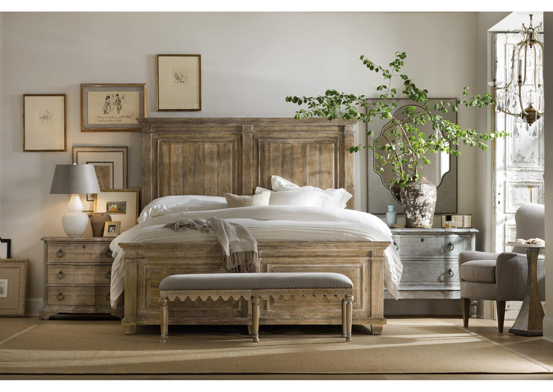 Boheme Laurier King Panel Bed image 7