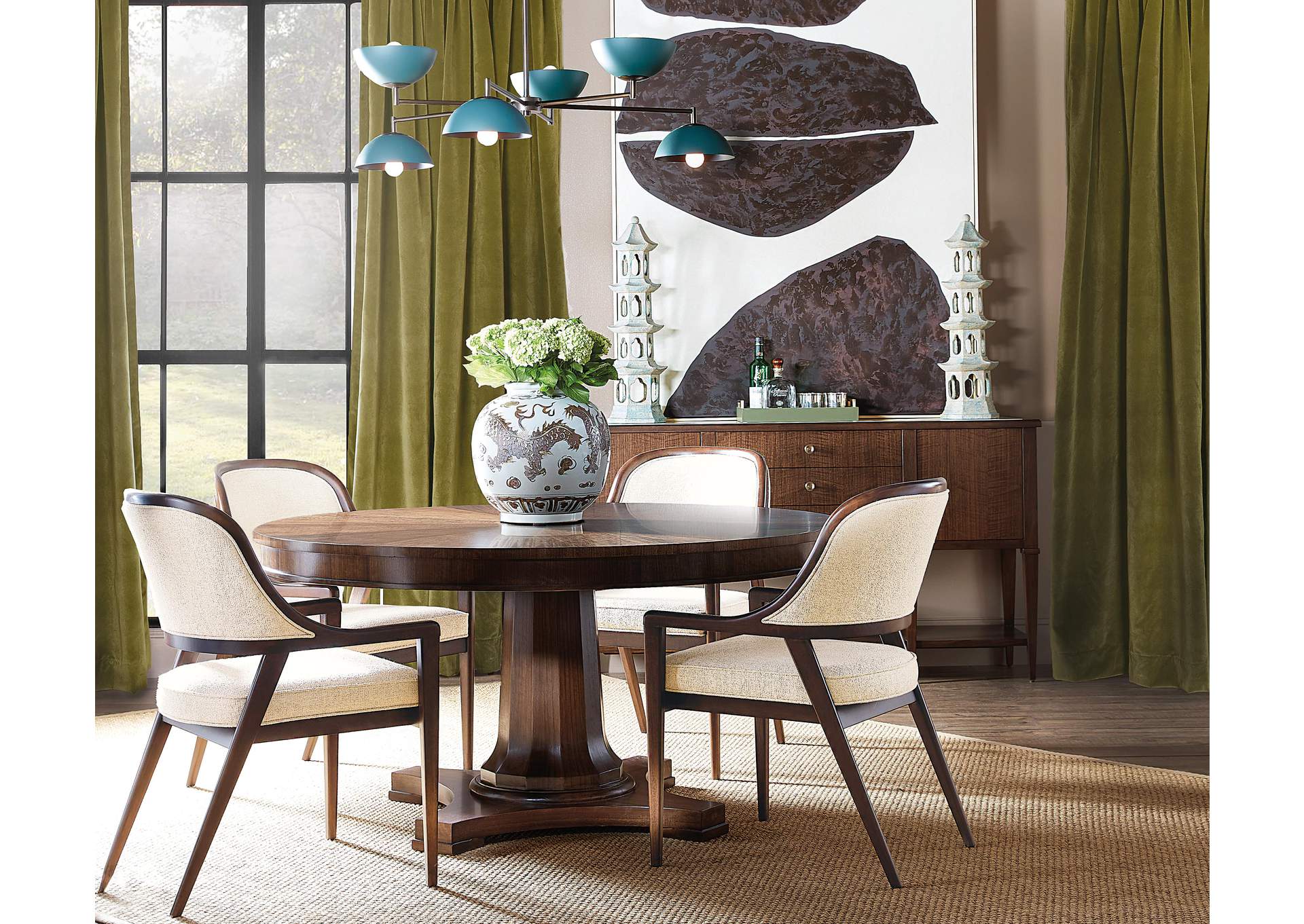 Archives Round Pedestal Dining Table image 6