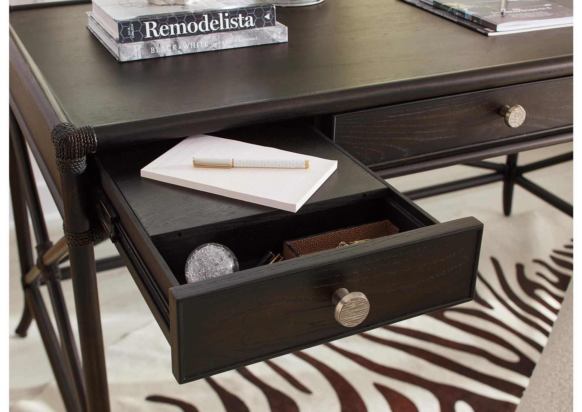 Retreat Pole Rattan Writing Desk image 8