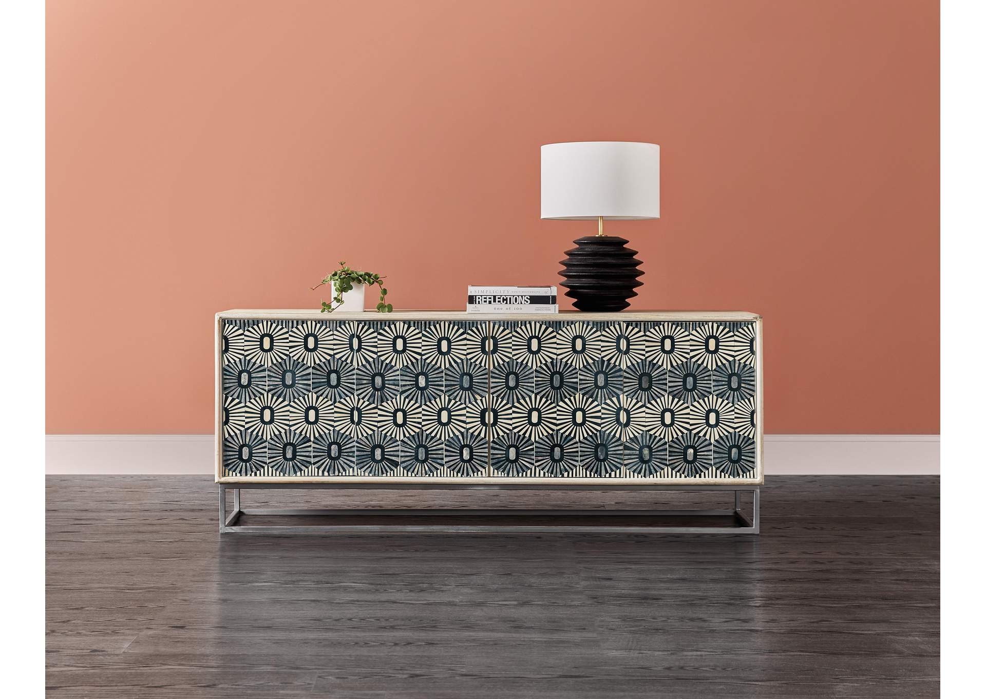 Melange Whitmore Four Door Credenza image 5
