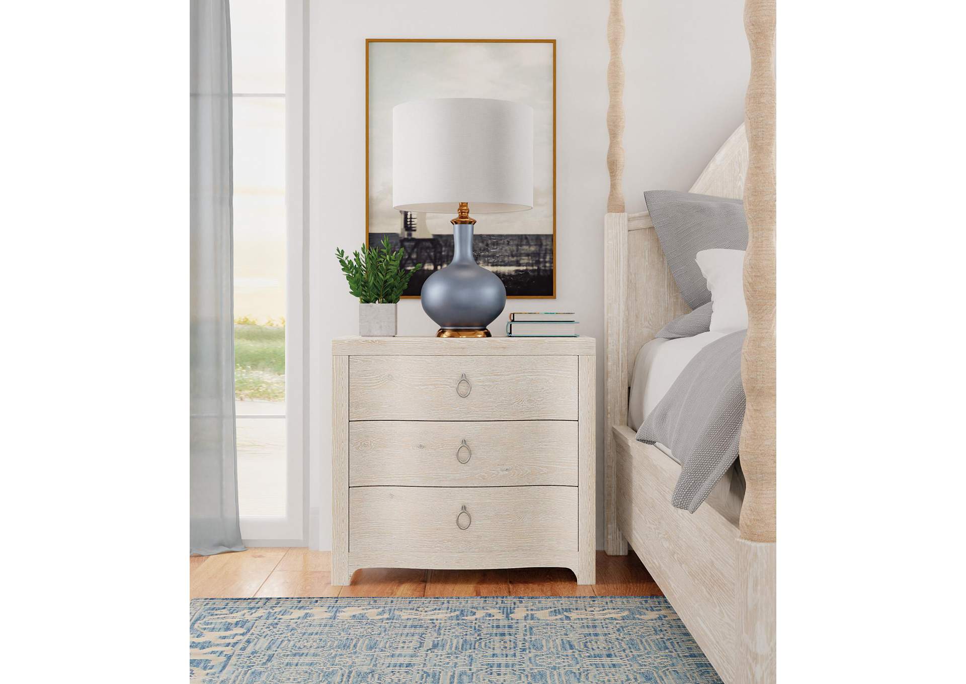 Serenity Antigua Three Drawer Nightstand image 5