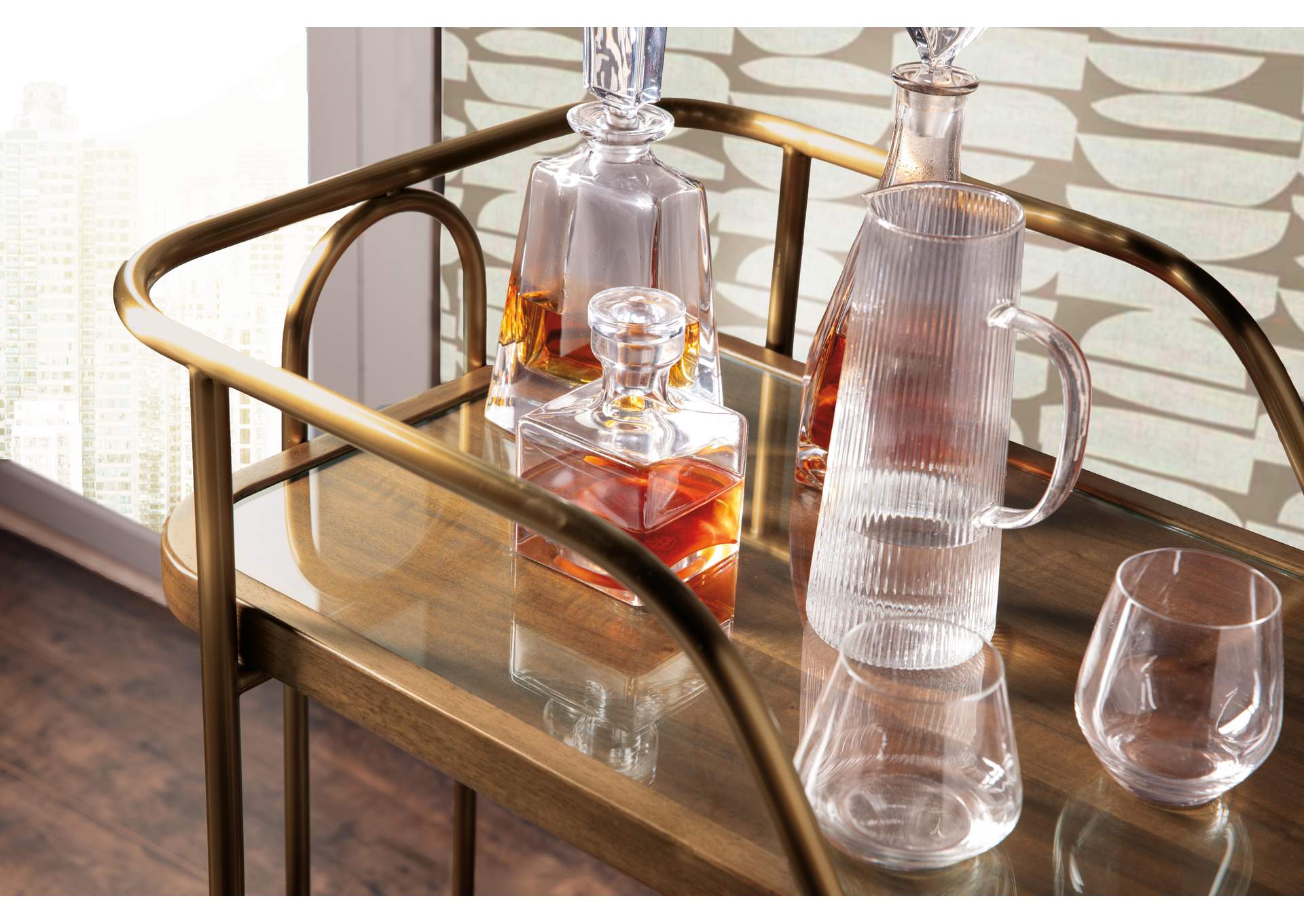 Commerce and Market Walnut Wine and Bar Cart image 9