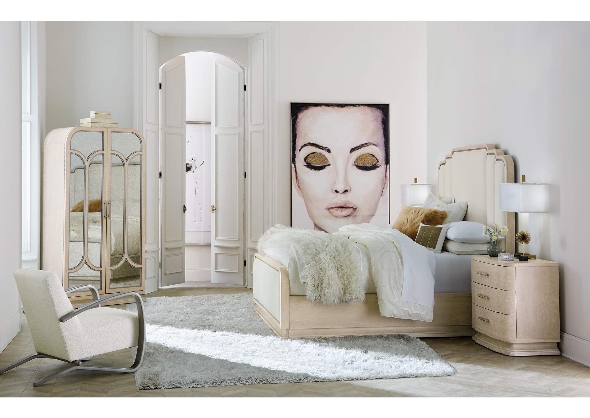 Nouveau Chic Three Drawer Nightstand image 7
