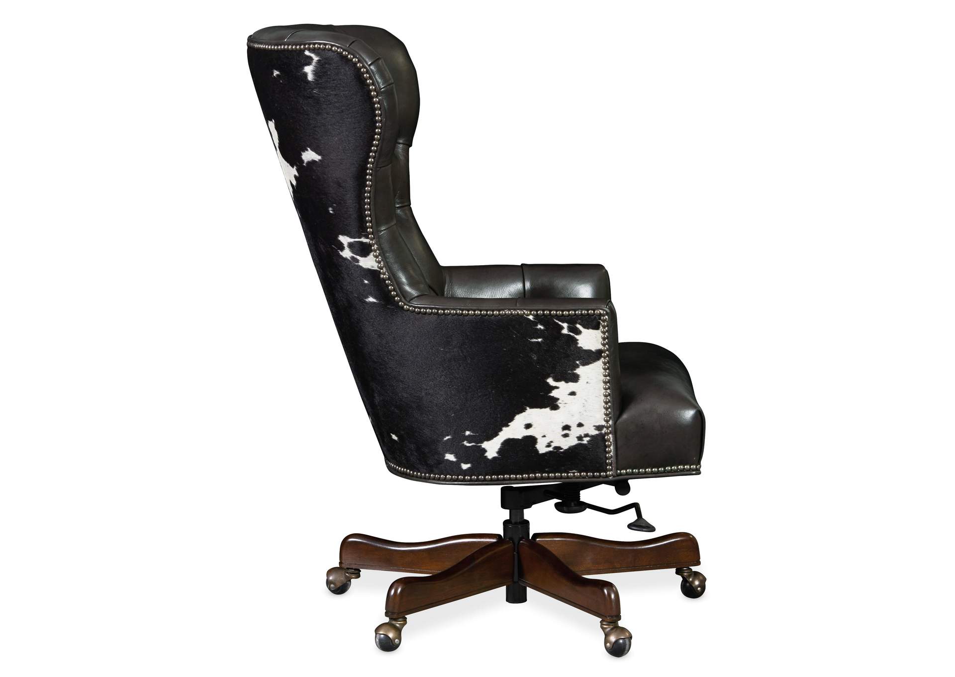 Katherine Executive Swivel Tilt Chair W - Black & White Hoh