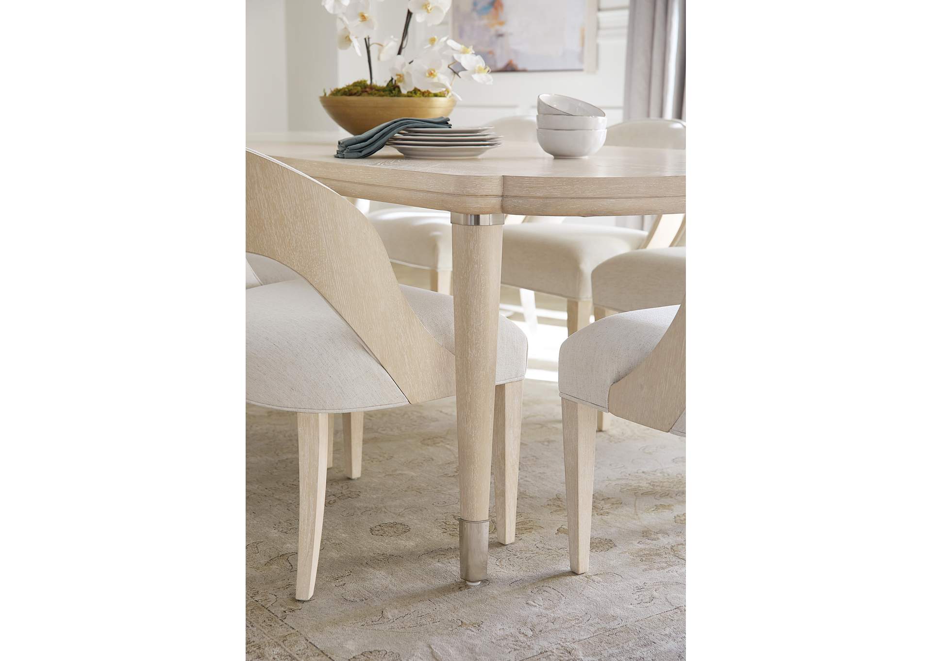 Nouveau Chic Rectangle Dining Table With 1 - 22In Leaf image 9