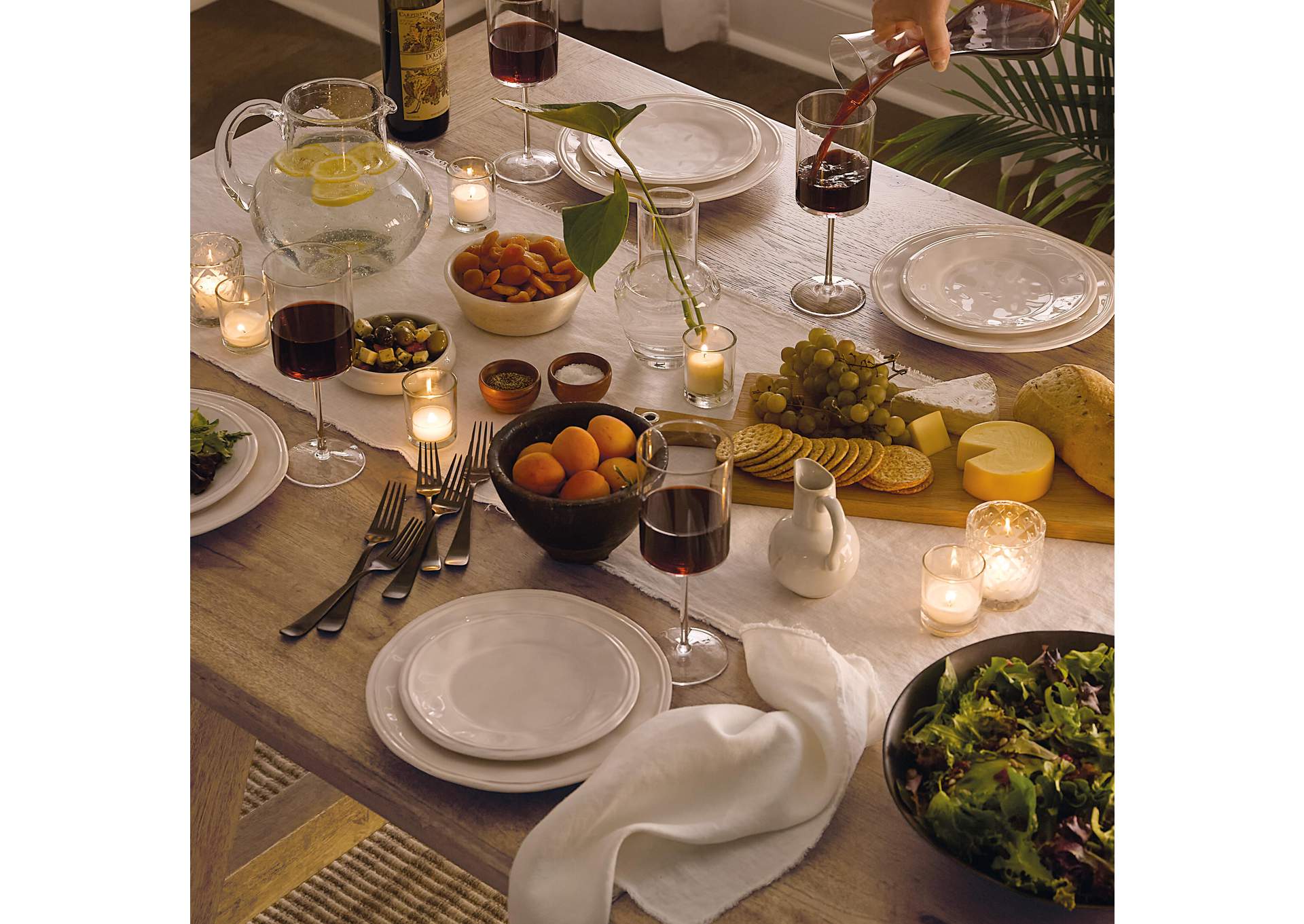Vineyard Row Rectangle Dining Table With Two 20 - Inch Leaves image 9