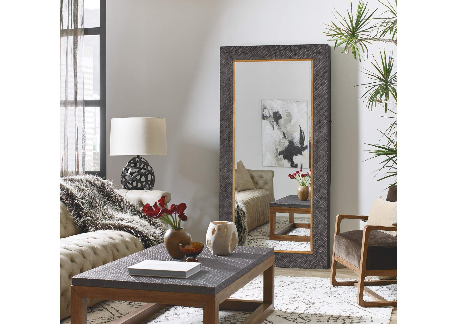 Big Sky Floor Mirror Withjewelry Storage image 5