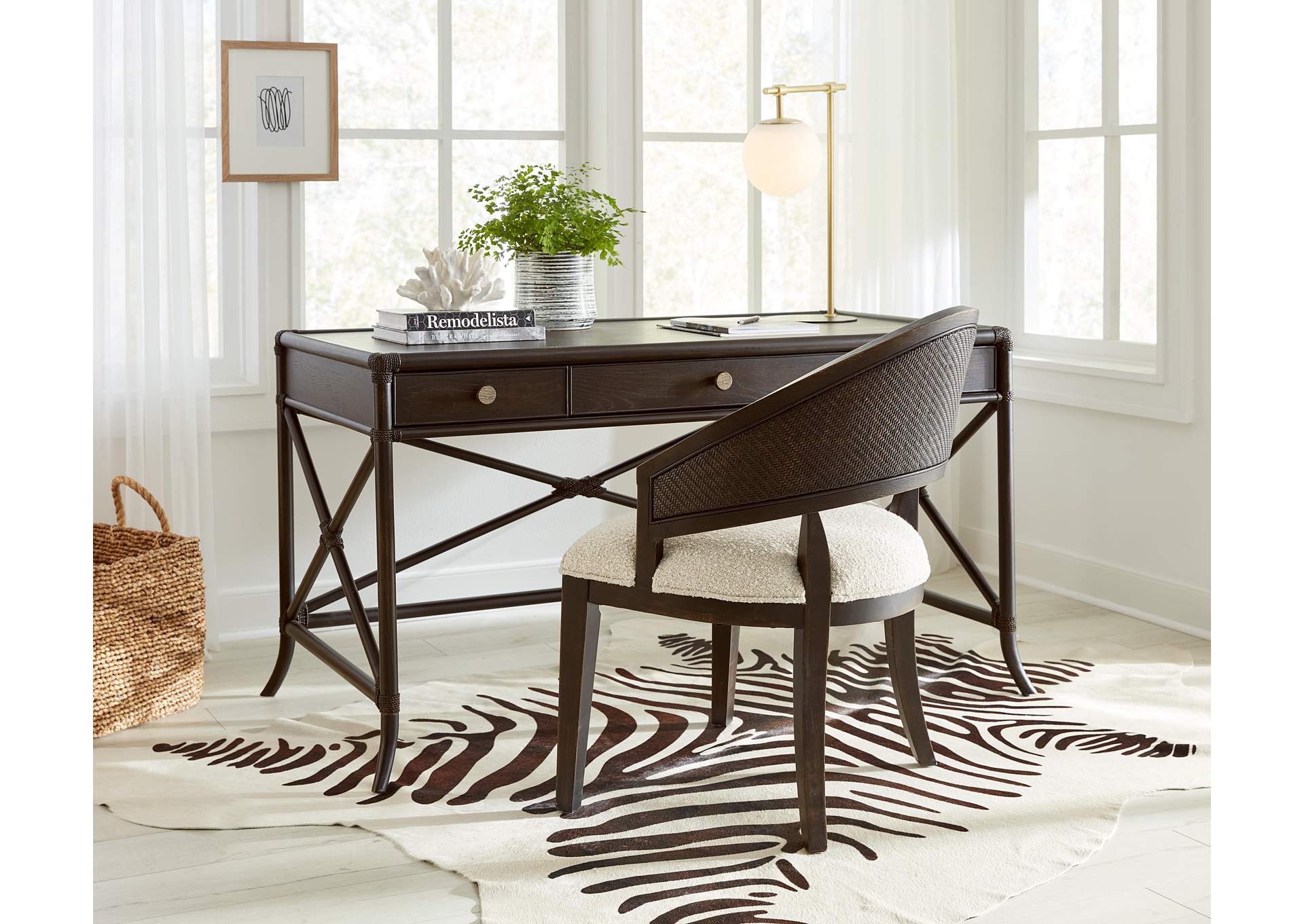 Retreat Pole Rattan Writing Desk image 9