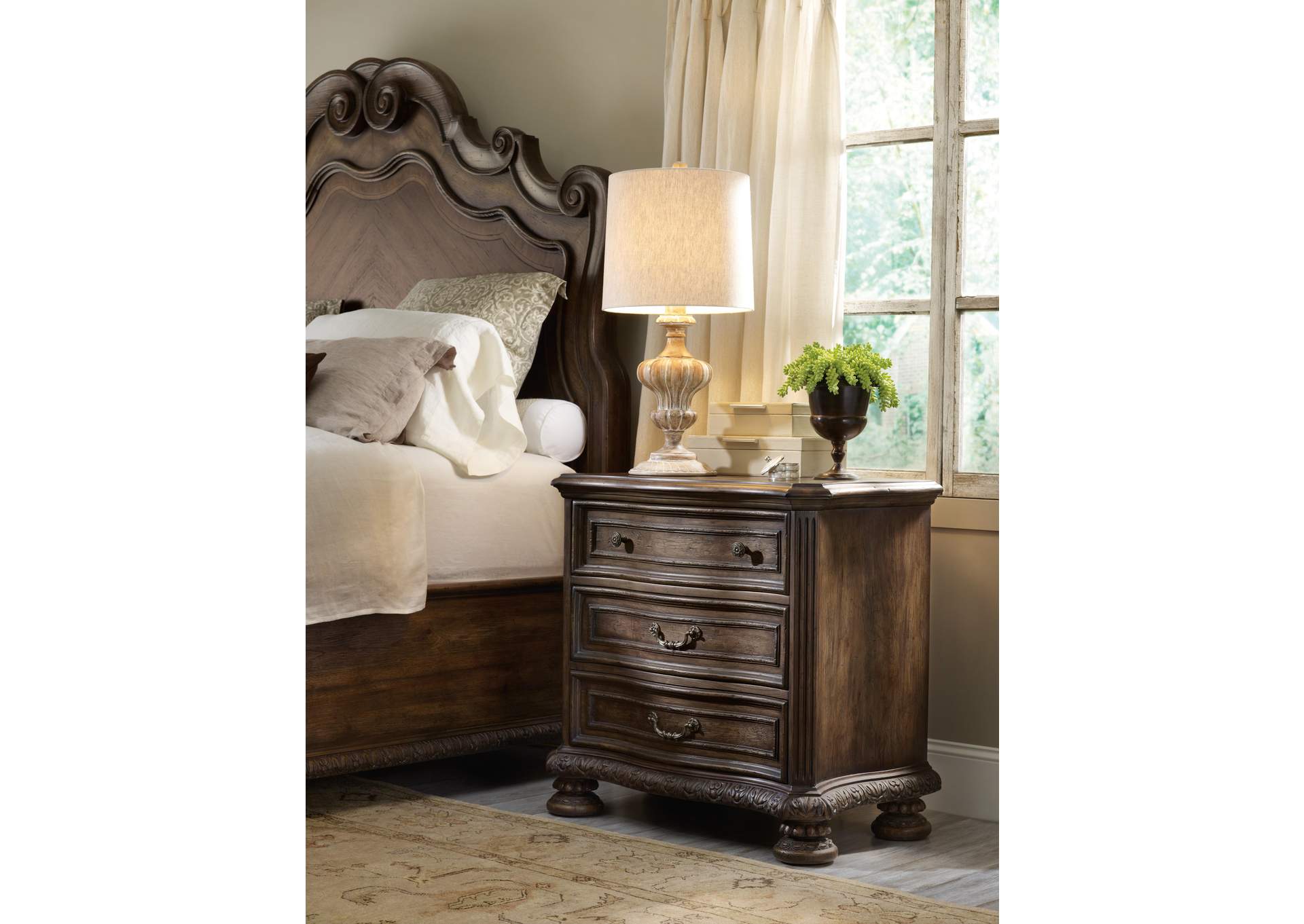 Rhapsody Three Drawer Nightstand image 4