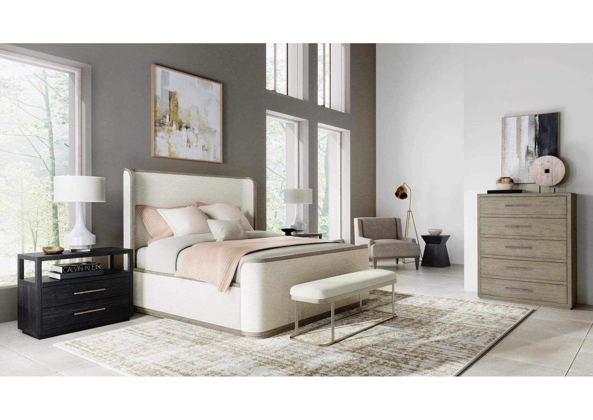 Linville Falls Boones Queen Upholstered Shelter Bed image 4