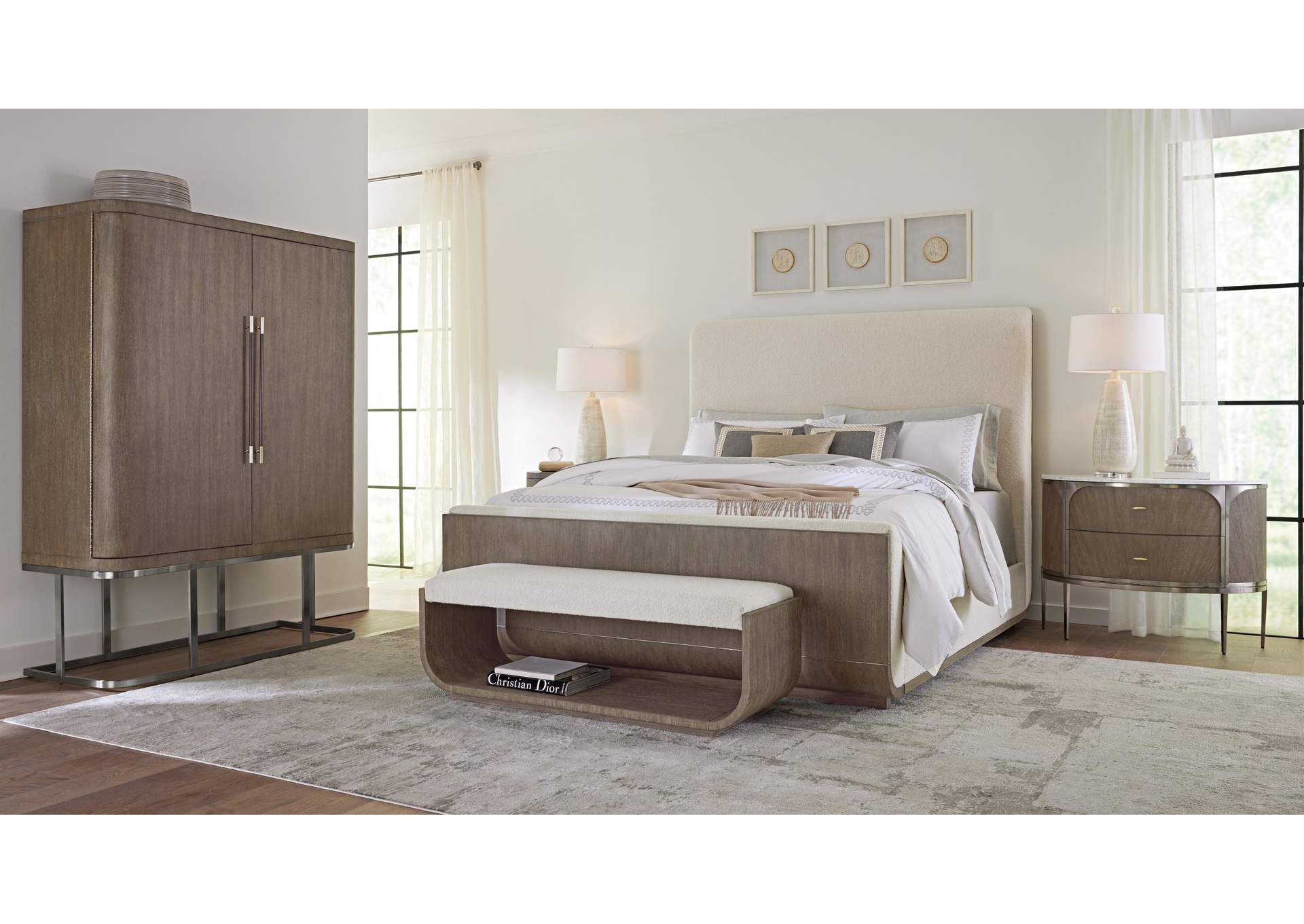 Modern Mood California King Upholstered Panel Bed image 6