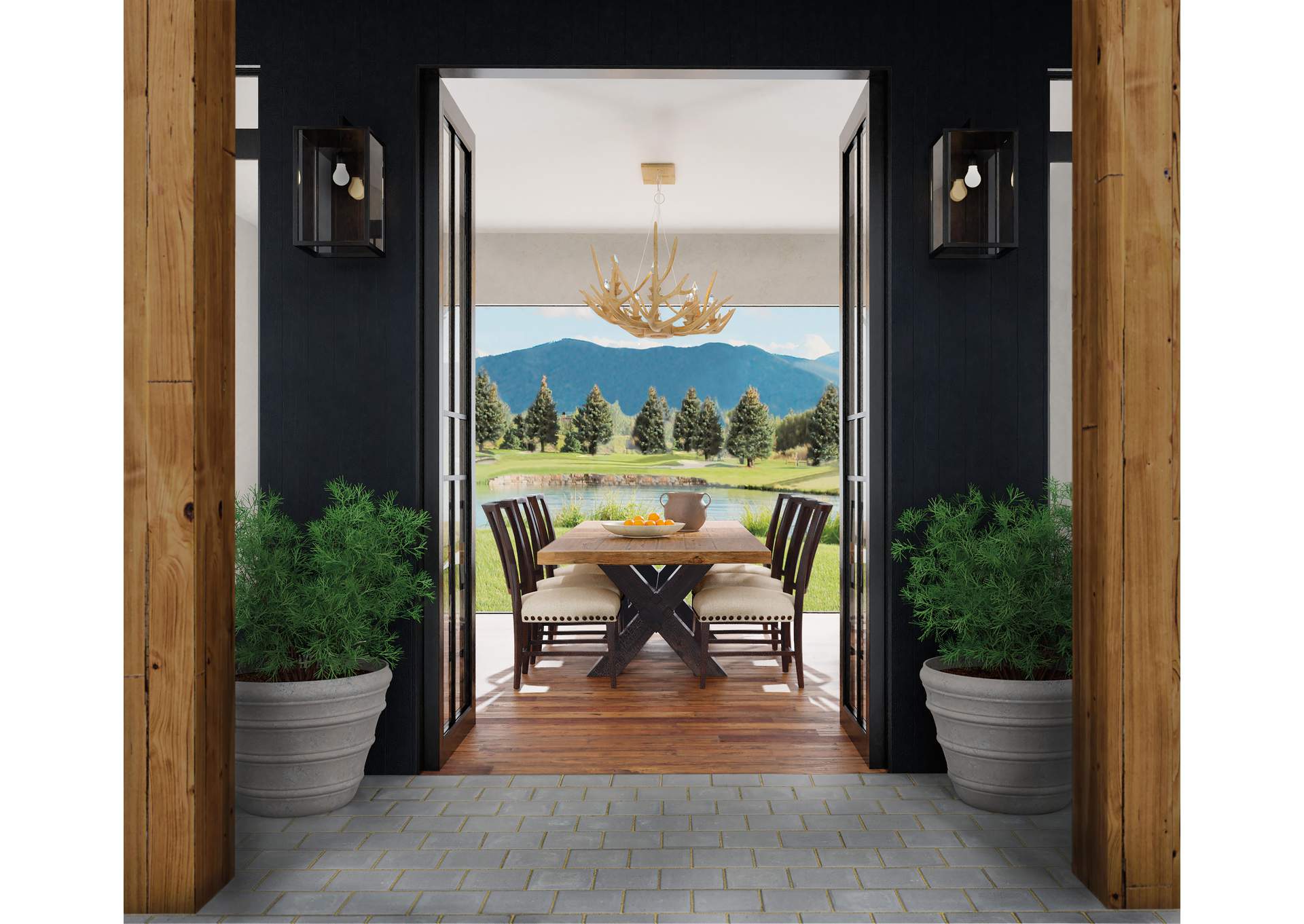 Big Sky Trestle Dining Table With 2 - 20In Leaves image 10