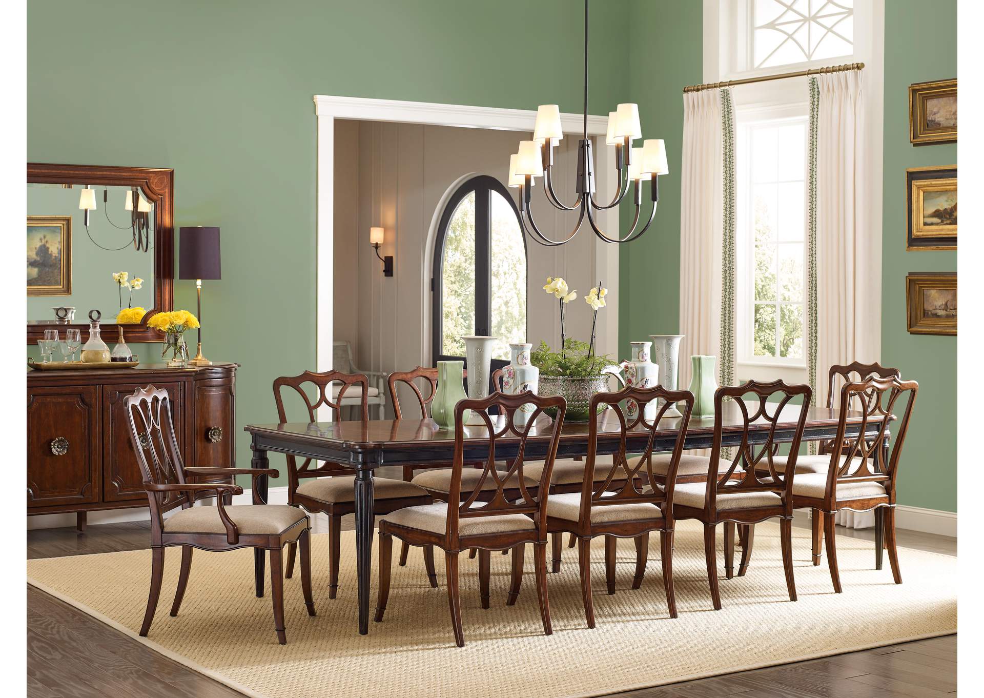 Charleston Upholstered Seat Arm Chair image 5