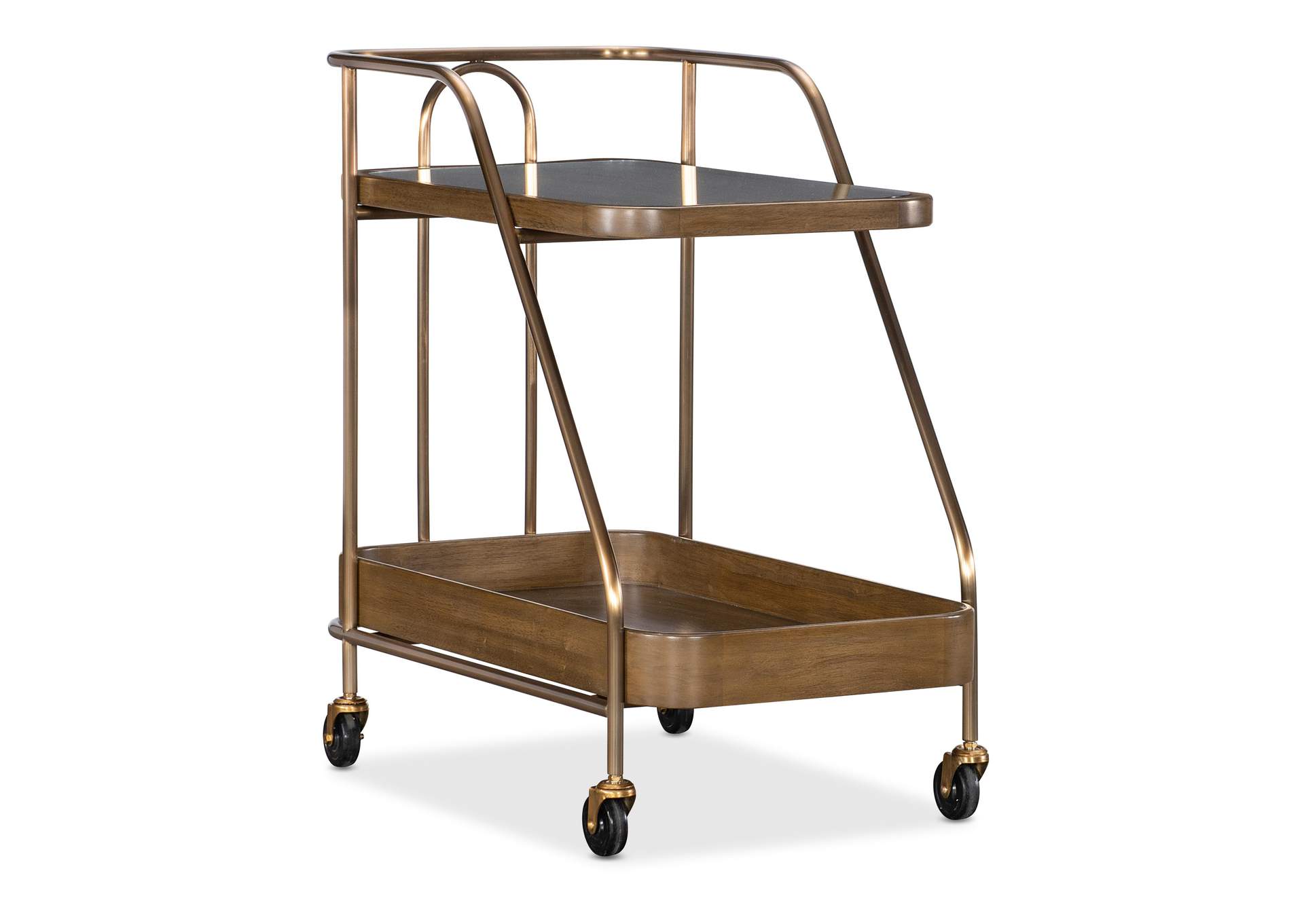 Commerce and Market Walnut Wine and Bar Cart image 1