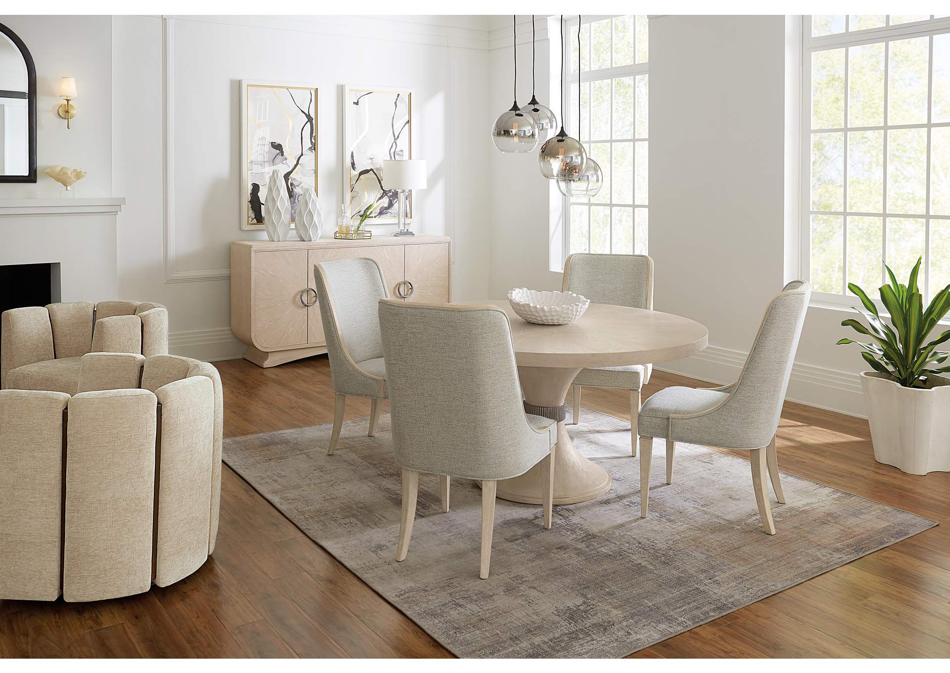 Nouveau Chic Round Pedestal Dining Table image 6