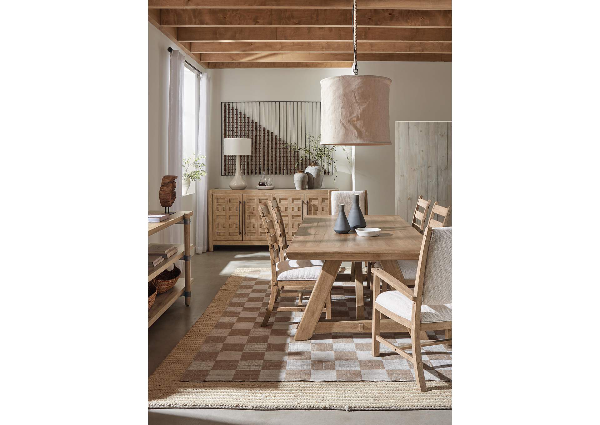 Vineyard Row Rectangle Dining Table With Two 20 - Inch Leaves image 11