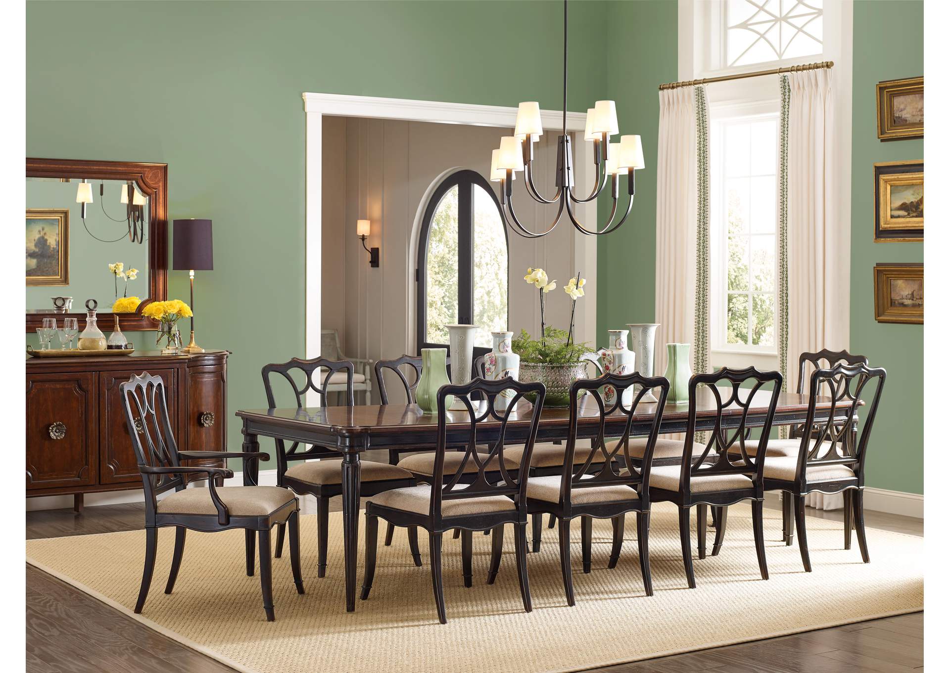 Charleston Upholstered Seat Arm Chair image 6