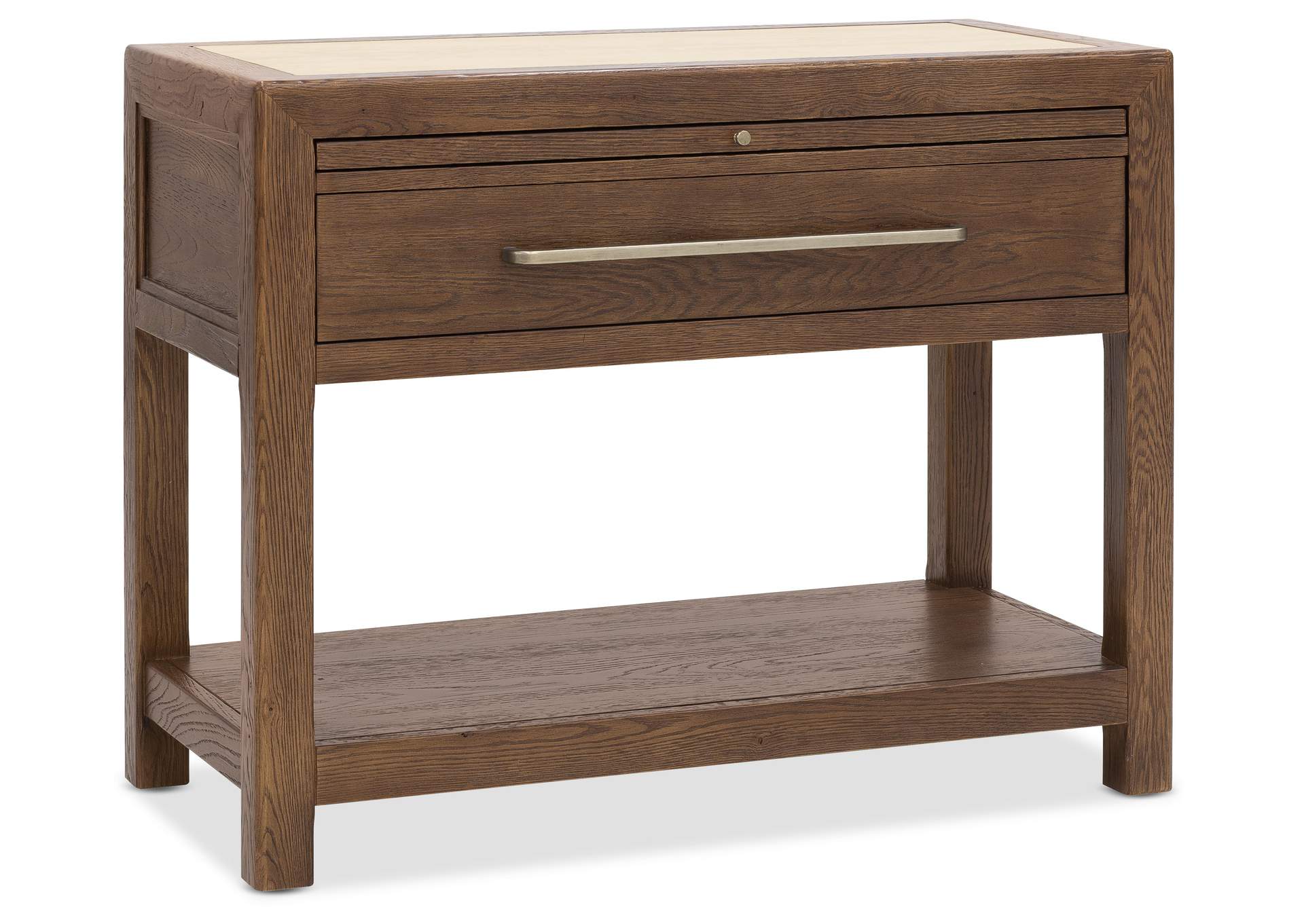 Driftwood One - Drawer Nightstand With Stone image 1