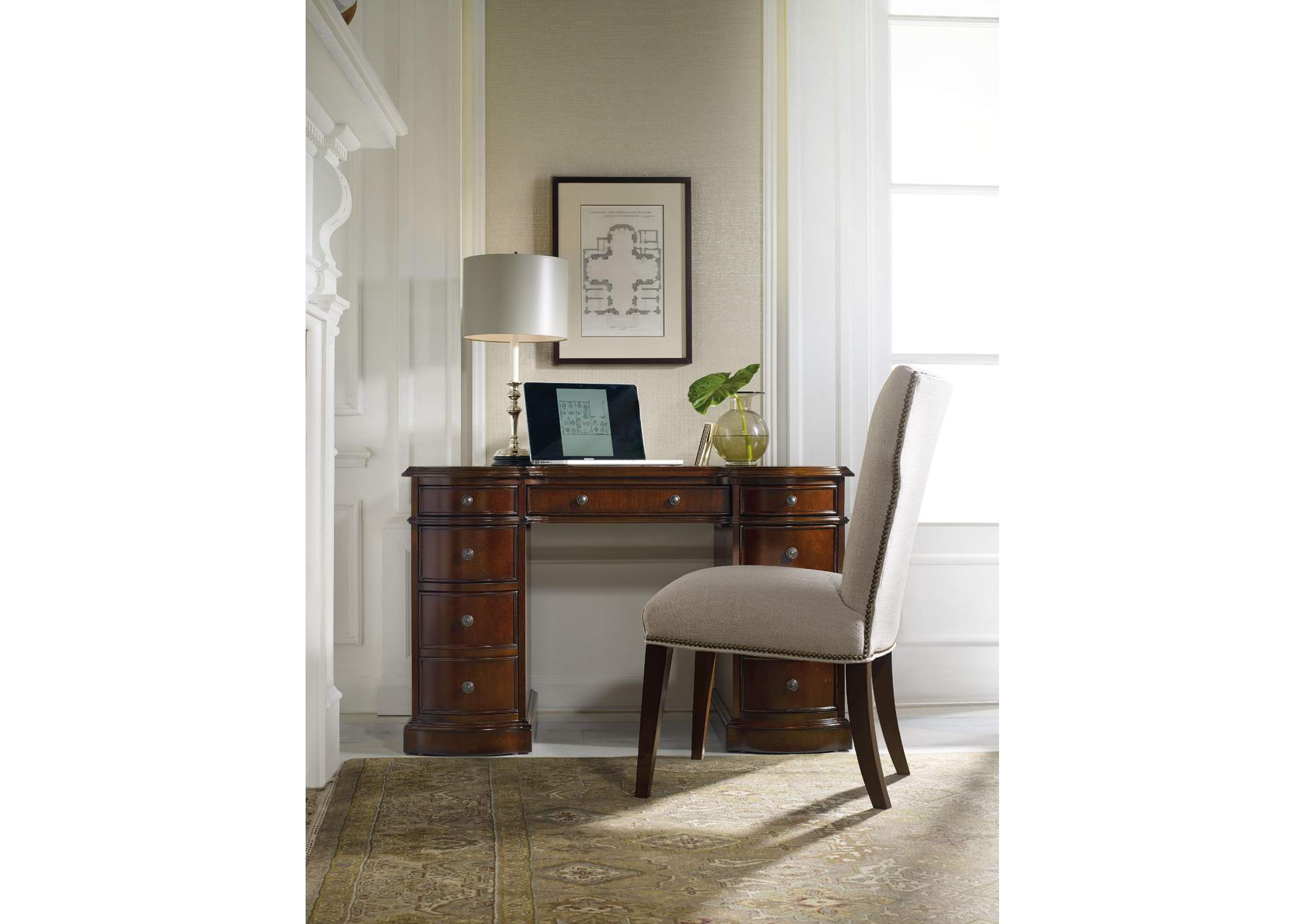 Cherry Knee - Hole Desk - Bow Front image 4