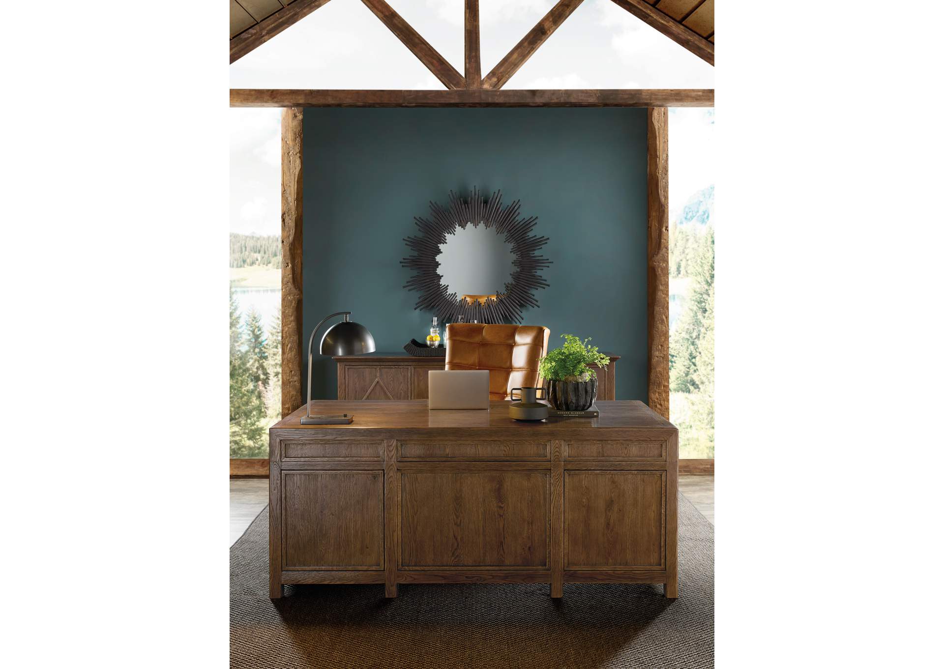Driftwood Executive Desk image 11