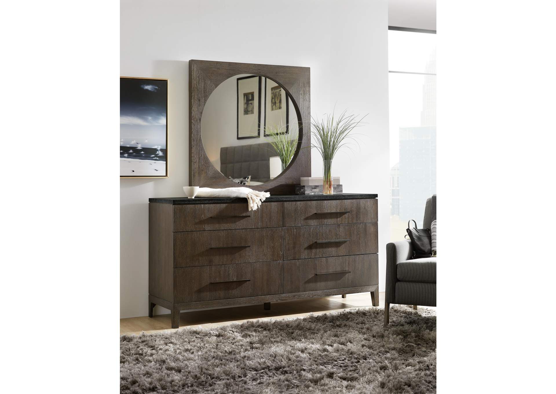 Miramar Aventura Raphael Six - Drawer Stone Top Dresser image 6