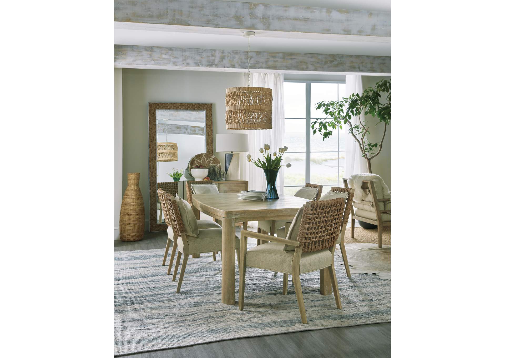 Surfrider Rectangle Dining Table With 1 - 18In Leaf image 5