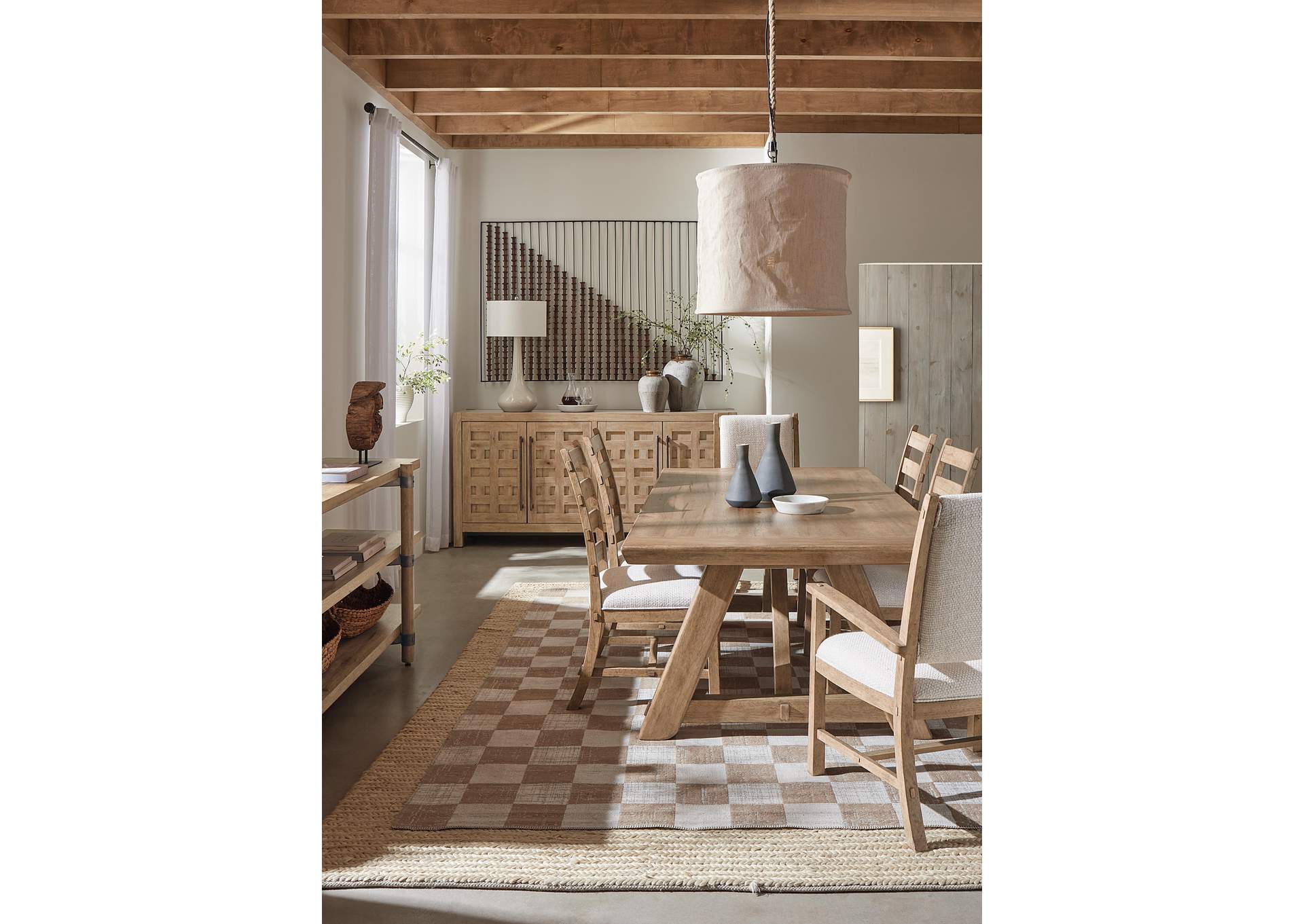 Vineyard Row Rectangle Dining Table With Two 20 - Inch Leaves image 13