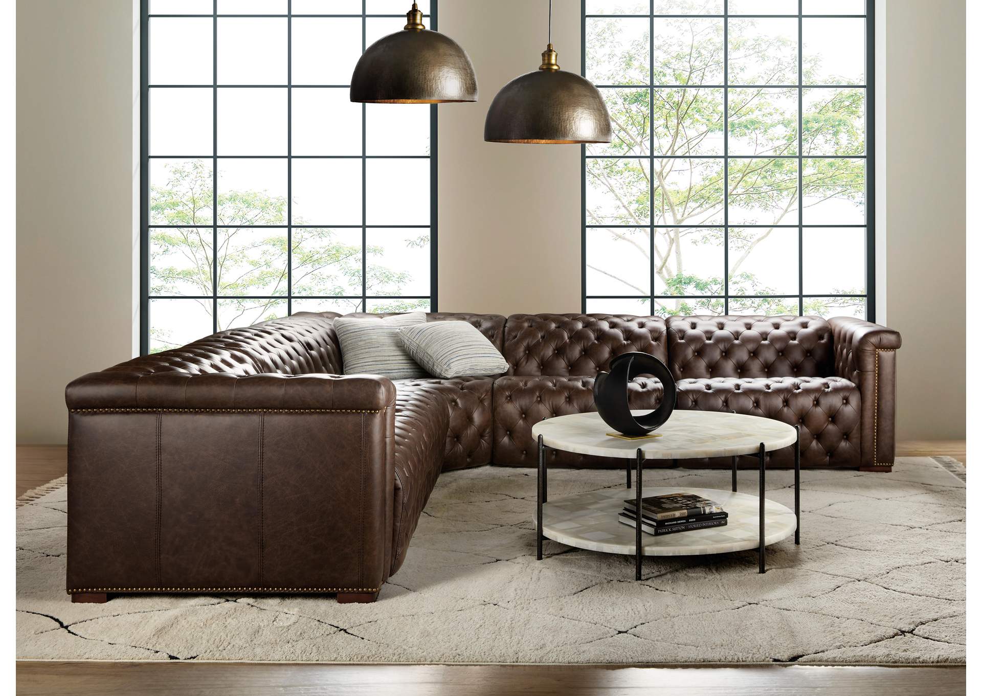 Savion Deux 5 Seat Sectional With Three Power Recliners and Six Power Headrests image 10