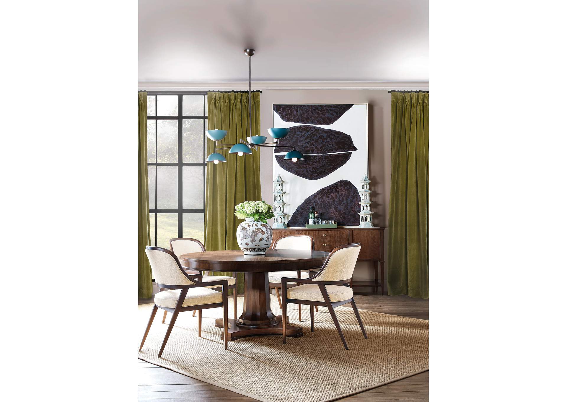 Archives Round Pedestal Dining Table image 7