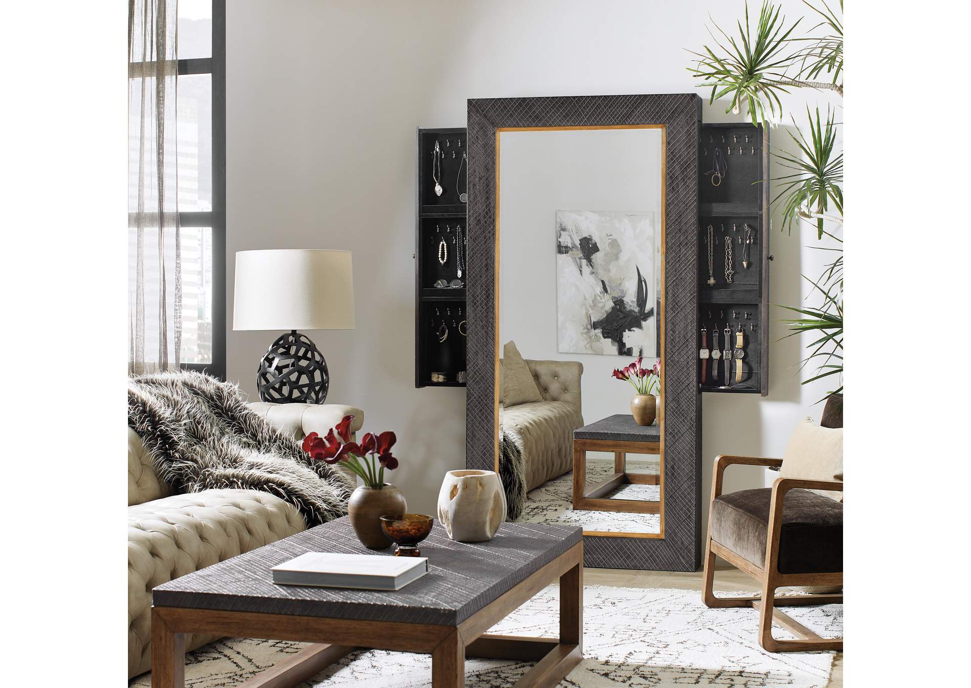 Big Sky Floor Mirror Withjewelry Storage image 6