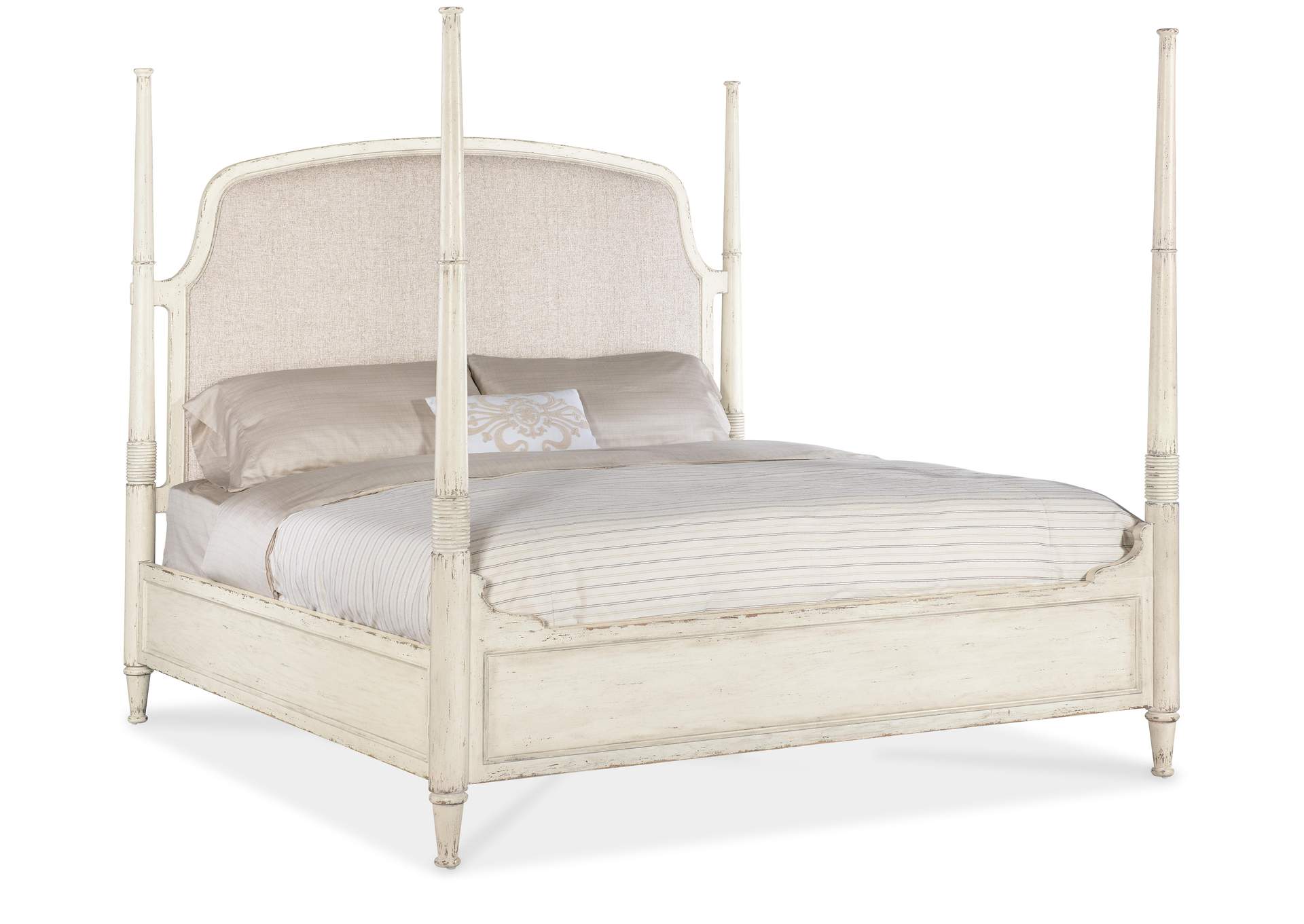 Americana Queen Upholstered Poster Bed