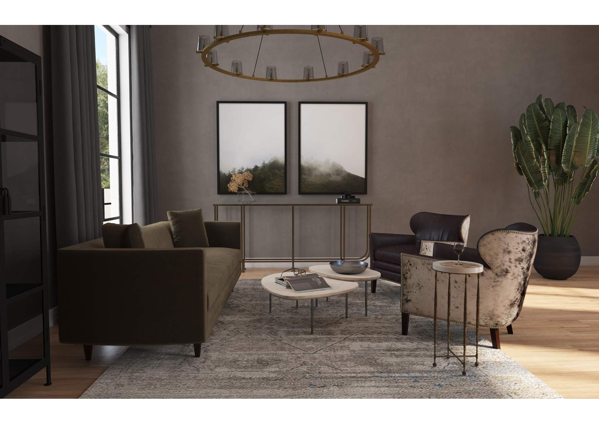 Kato Leather Club Chair With Salt Pepper Hoh image 6