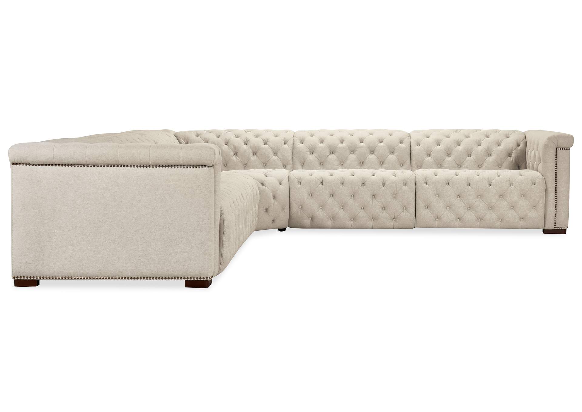 Savion Deux 5 Seat Sectional With Three Power Recliners and Six Power Headrests
