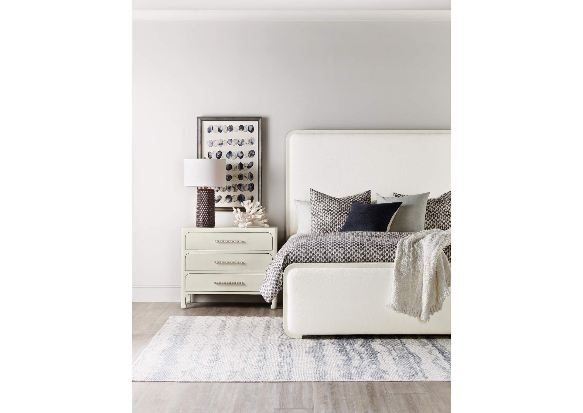 Serenity Ashore King Upholstered Panel Bed image 4