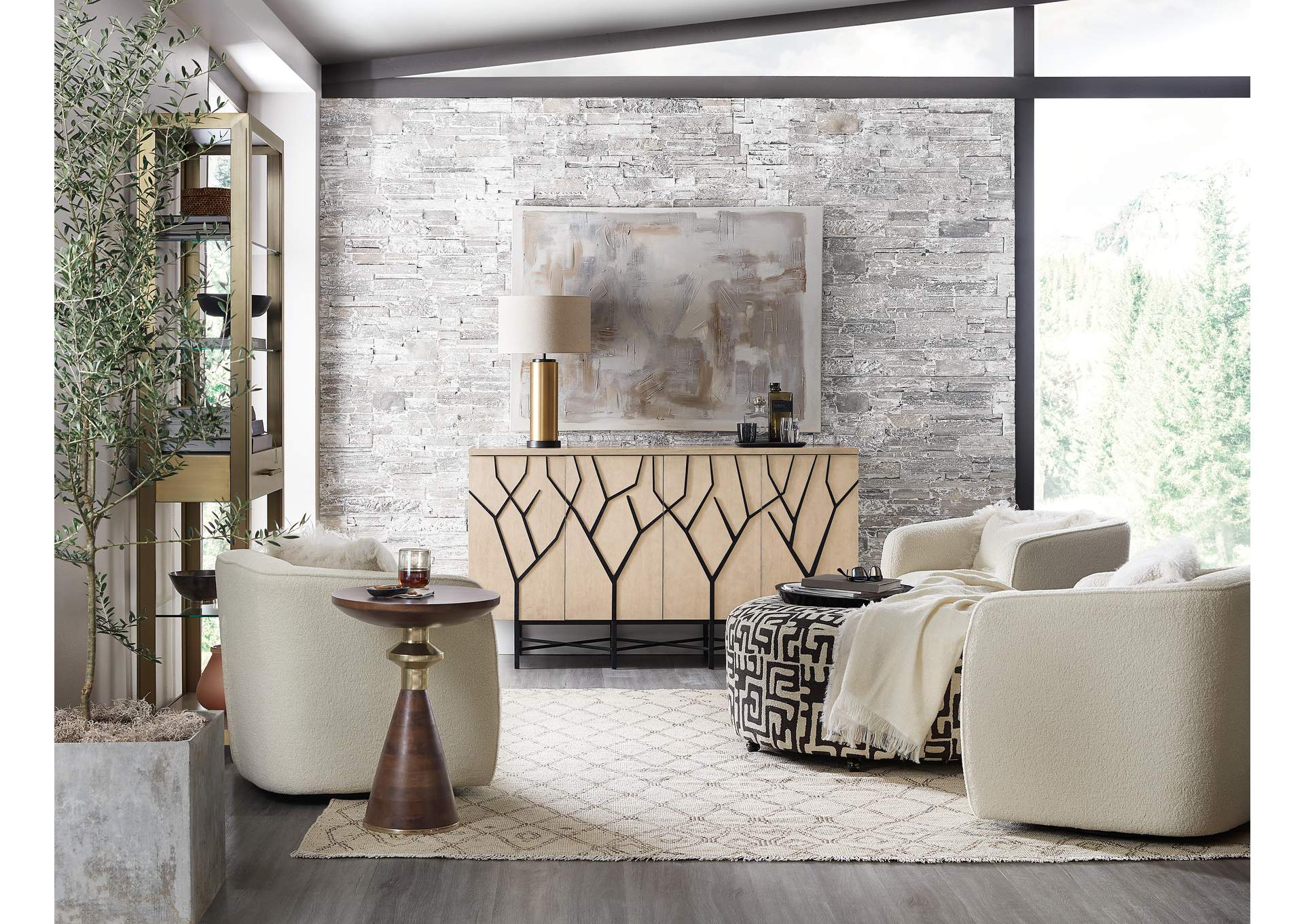 Melange Branched Four Door Entertainment Credenza image 6