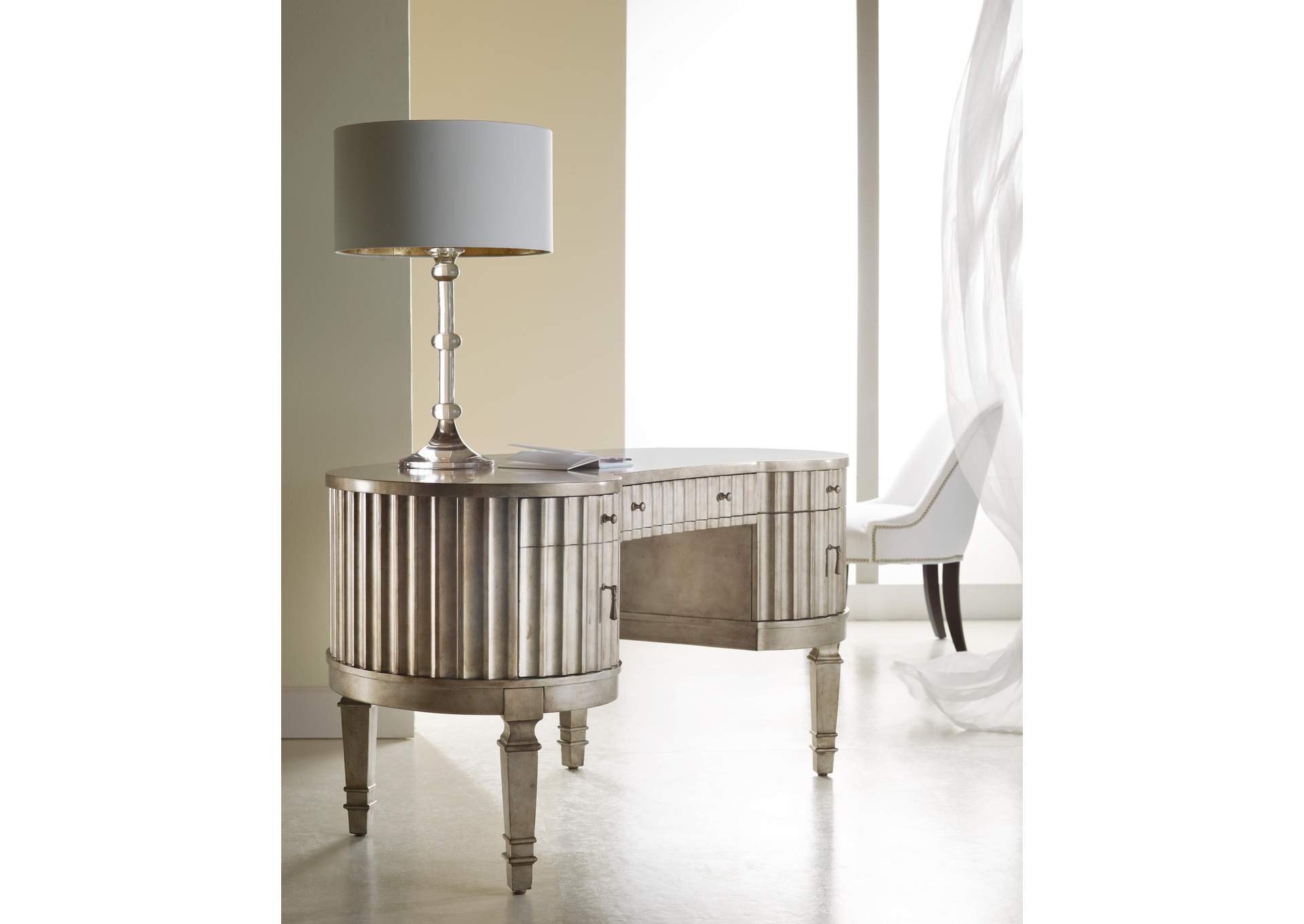 Melange Fluted Kidney Desk image 5