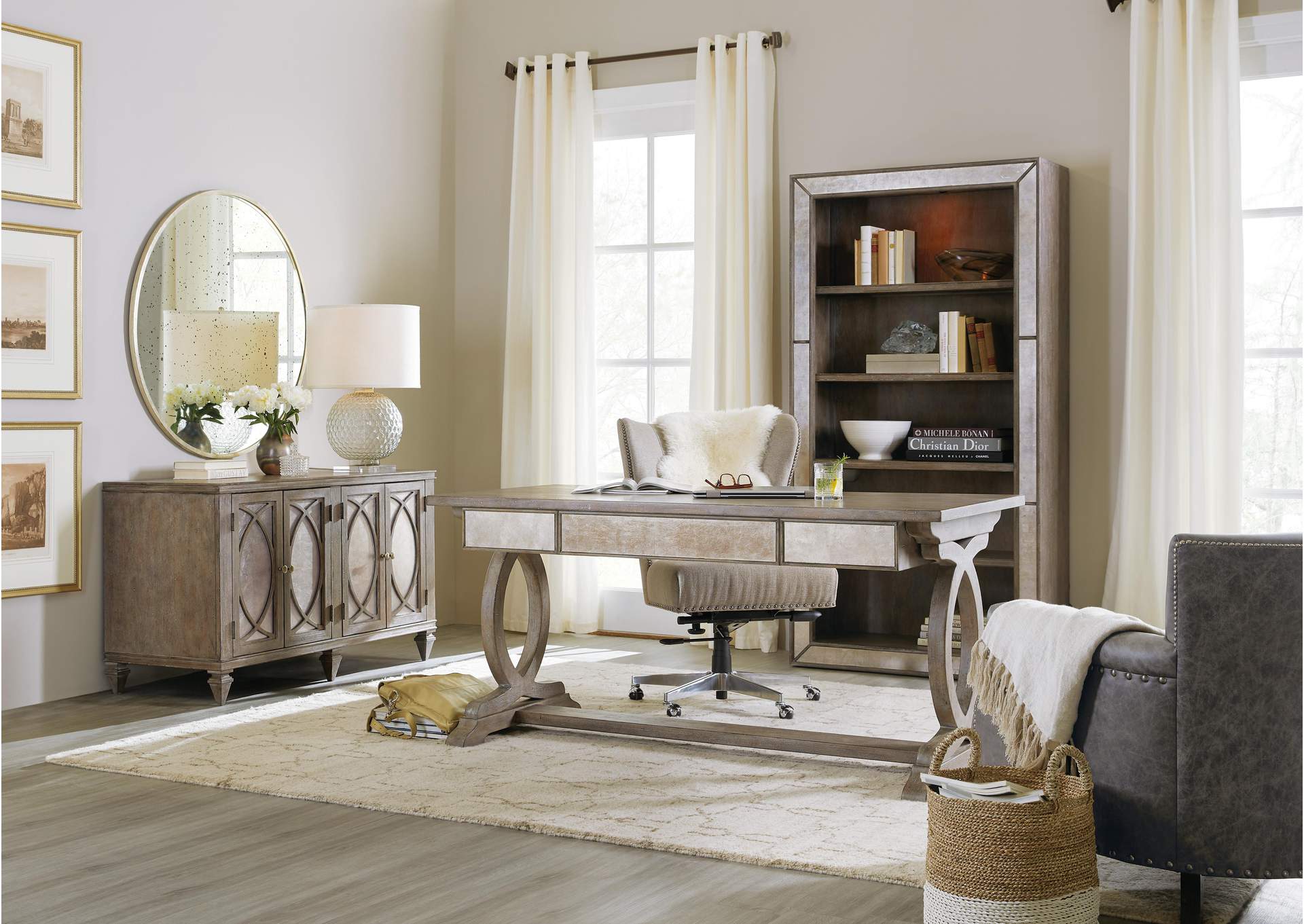Rustic Glam Trestle Desk image 5