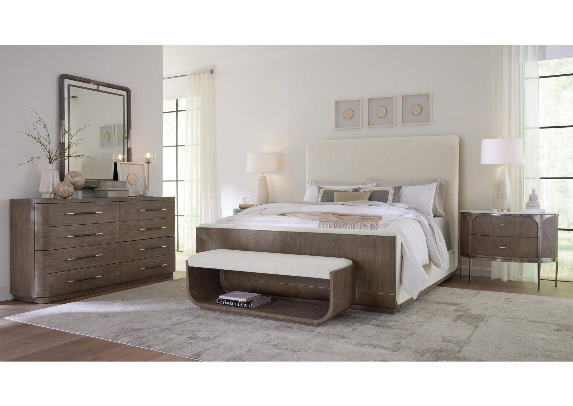 Modern Mood California King Upholstered Panel Bed image 5