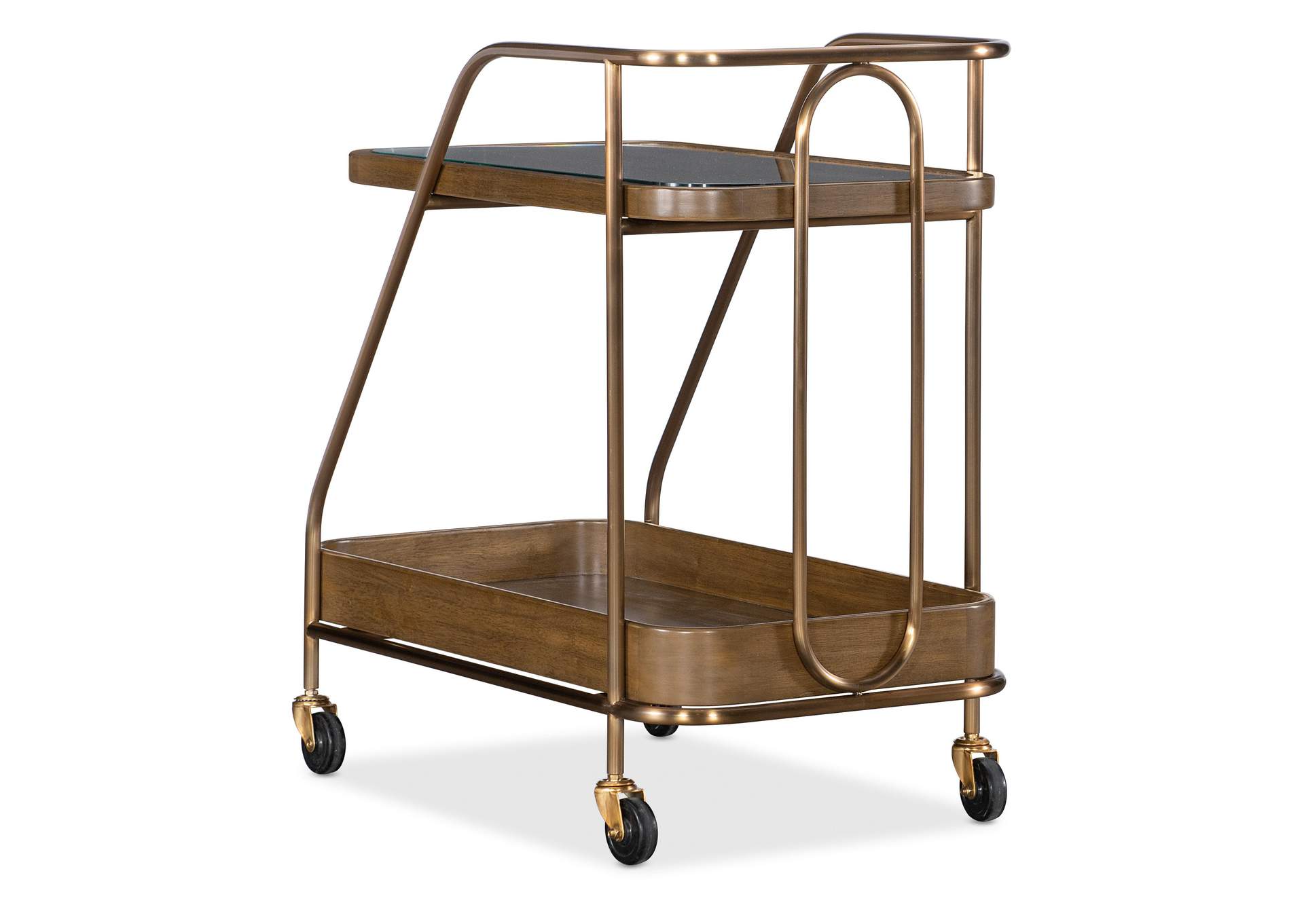 Commerce and Market Walnut Wine and Bar Cart image 3