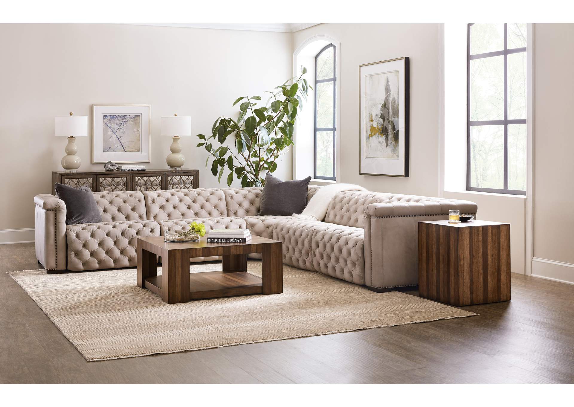 Savion Grandier 5 - Piece Sectional With Power Recline & Power Headrest image 8