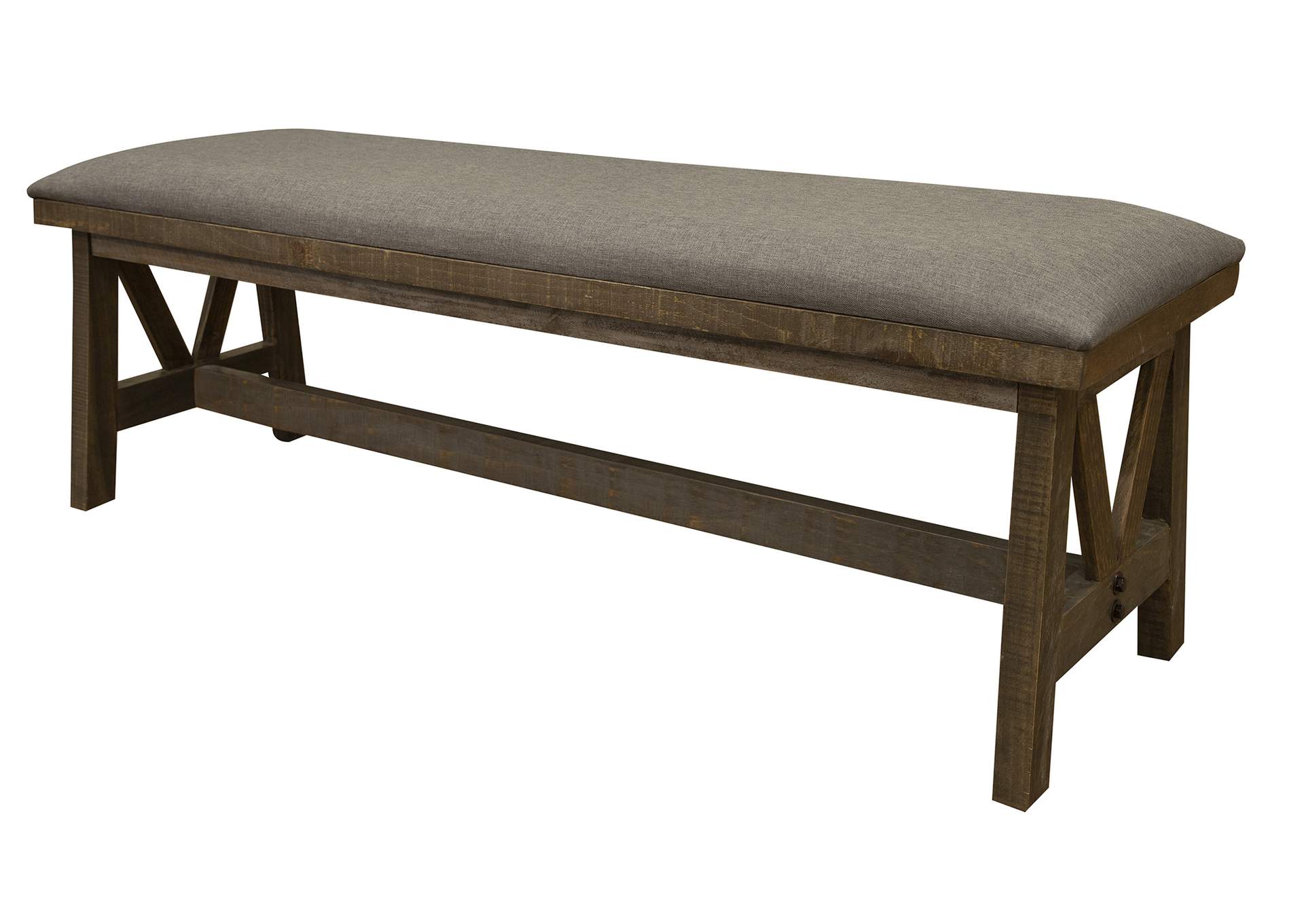 Loft Brown Bench - Two Tone Gray & Brown