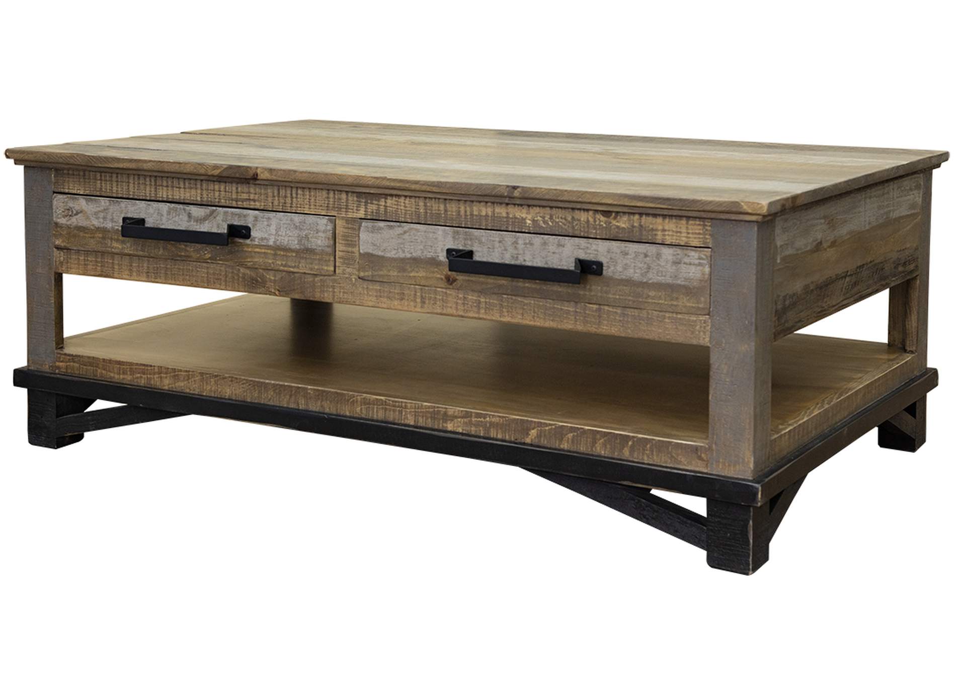 Loft Brown Cocktail Table - Two Tone Gray & Brown