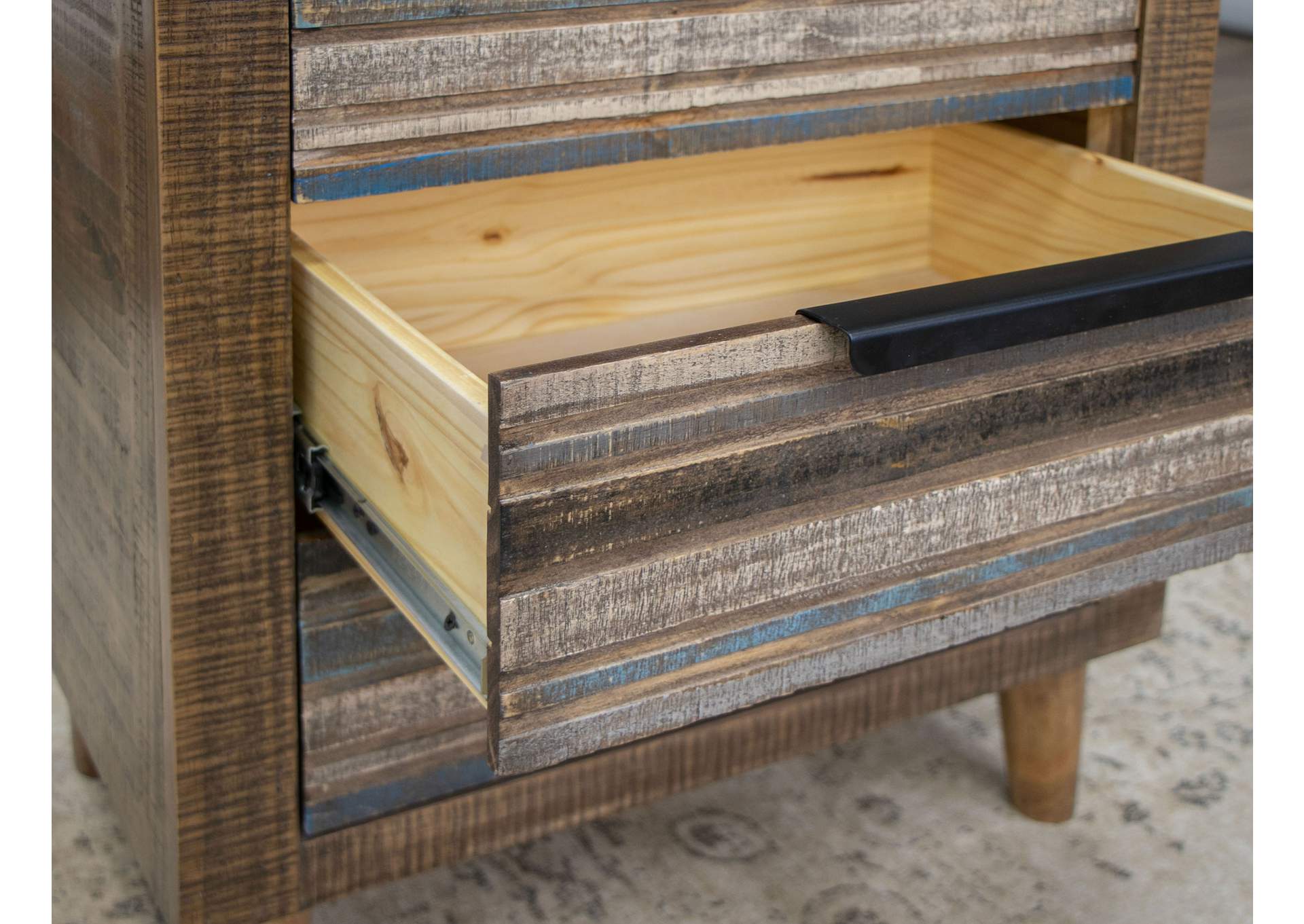 Tiza Bookcase - Peanut Brown/ Chalk Colors