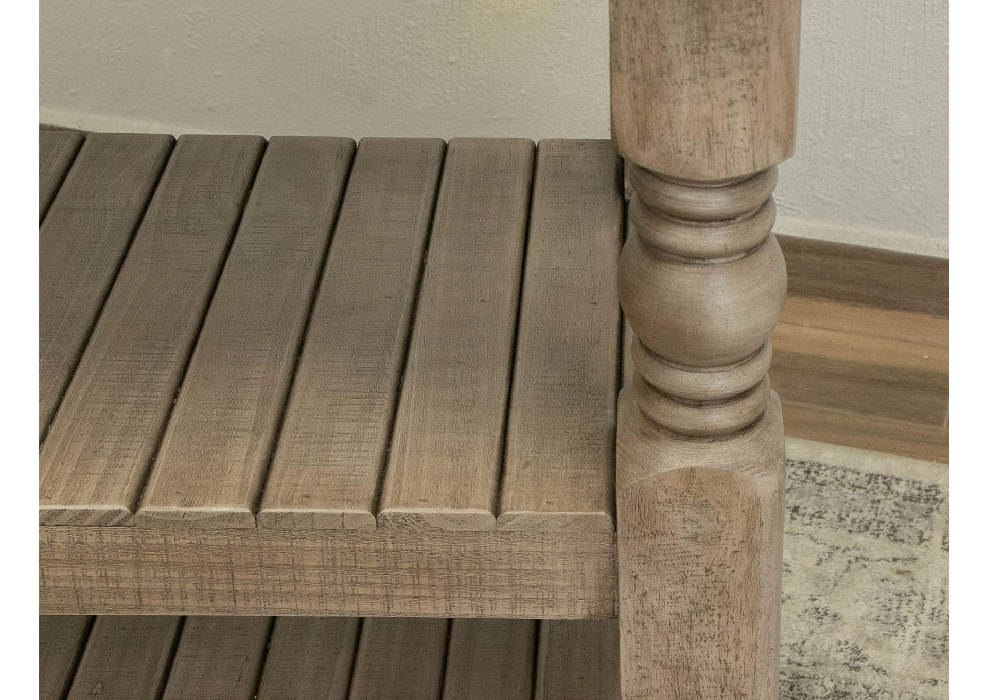 Natural Stone Sofa Table - Taupe Brown