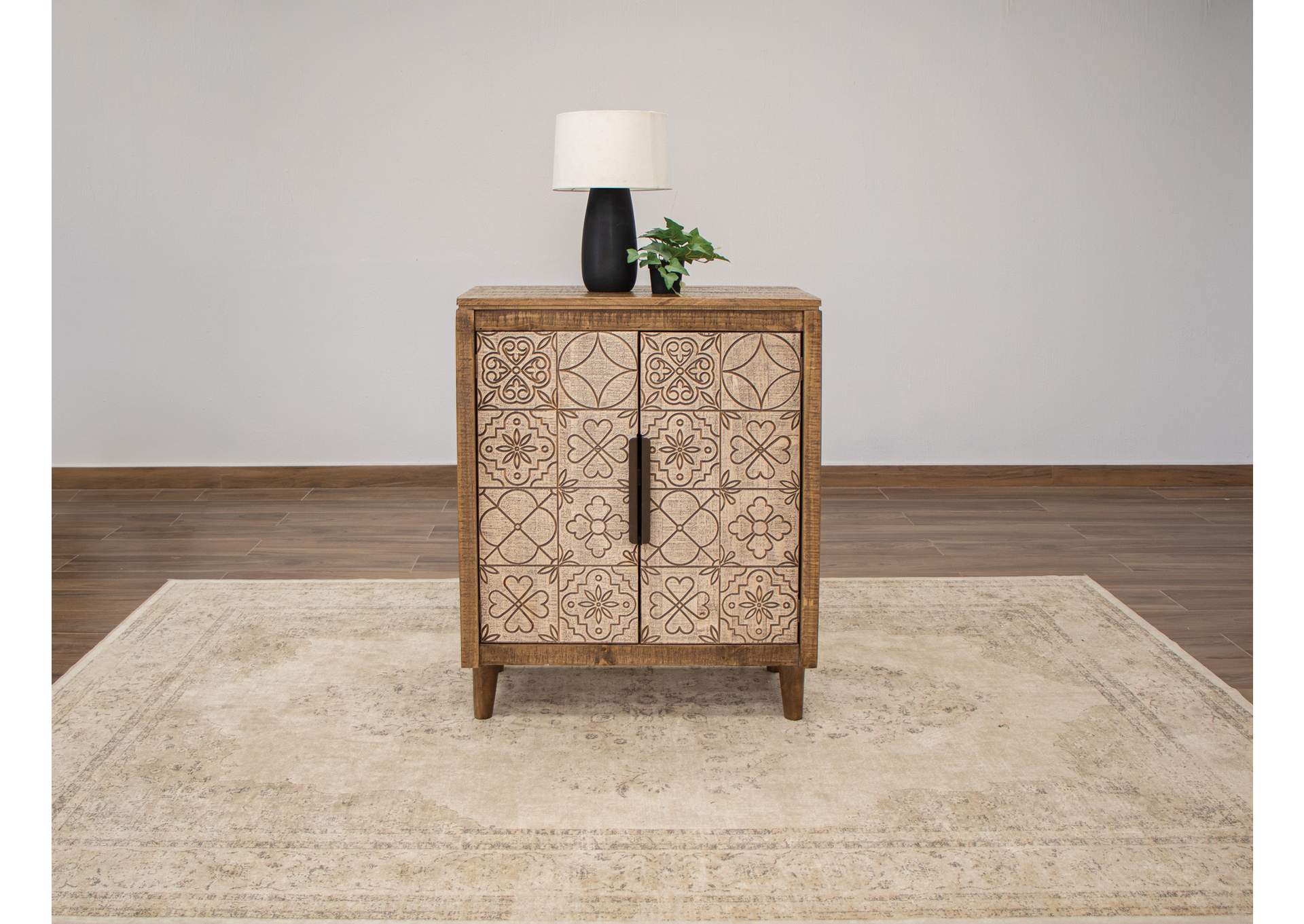 Talavera Wine Holder - Walnut Brown