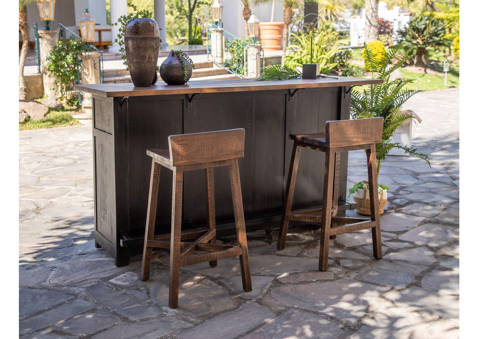 Pueblo Black Bar - Black & Medium Brown
