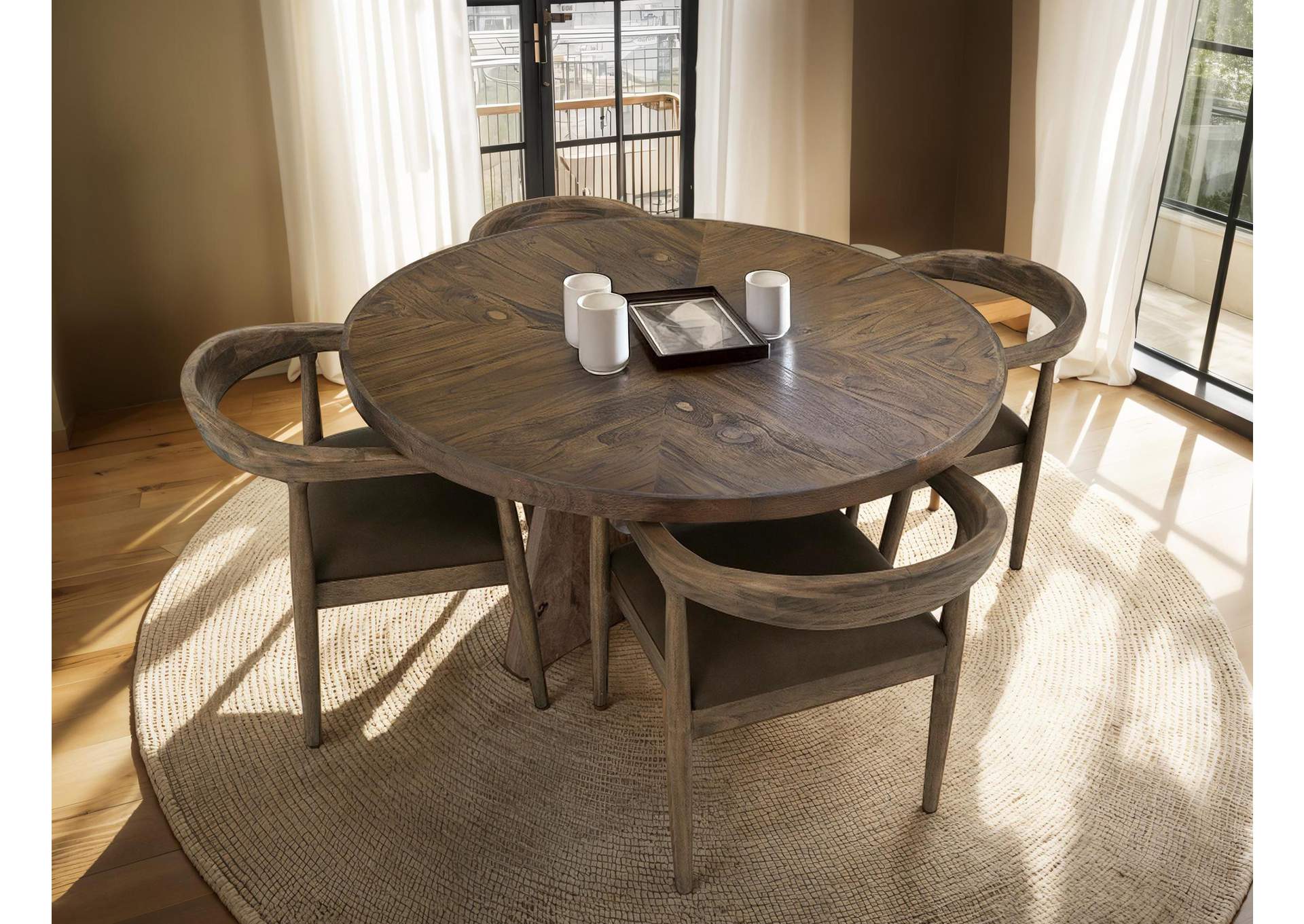 Natural Teca Round Table image 5