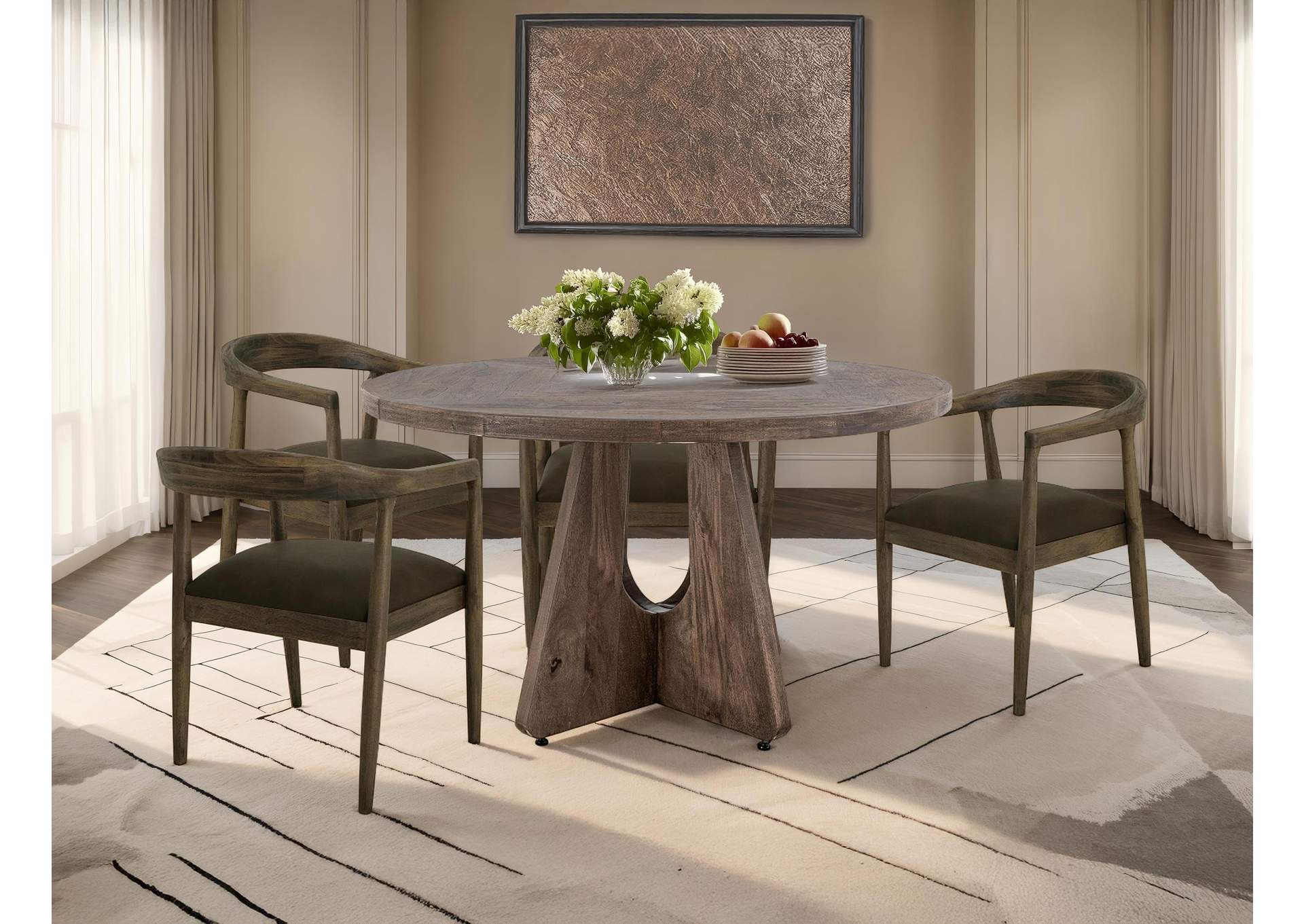 Natural Teca Round Table image 5