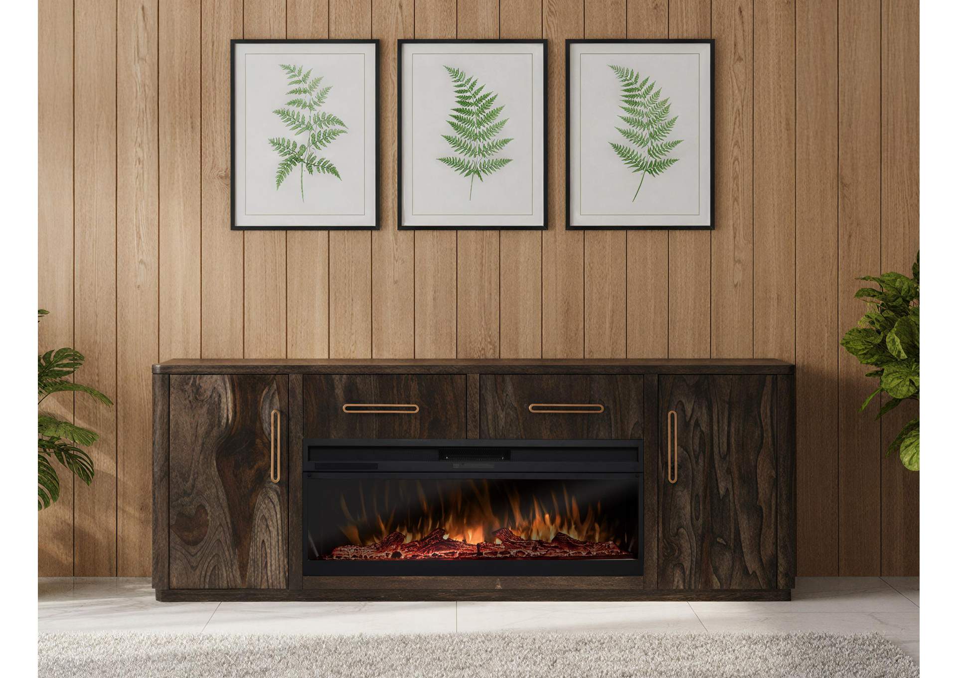 Black Balam TV Stand For Fire Place image 6